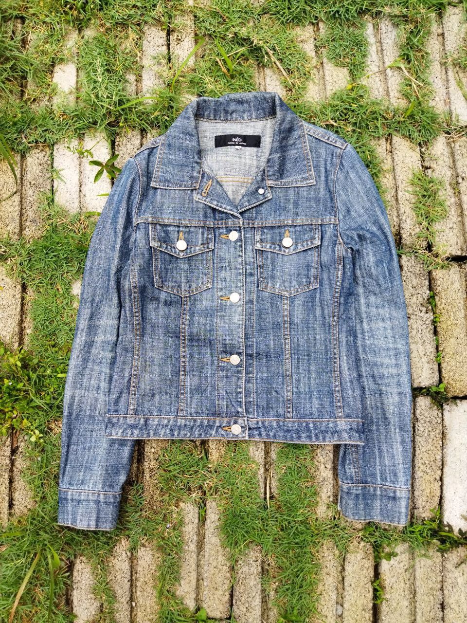 image of ined Japan By Yohji Yamamoto Denim Jacket in Blue Denim, Women's (Size Medium)