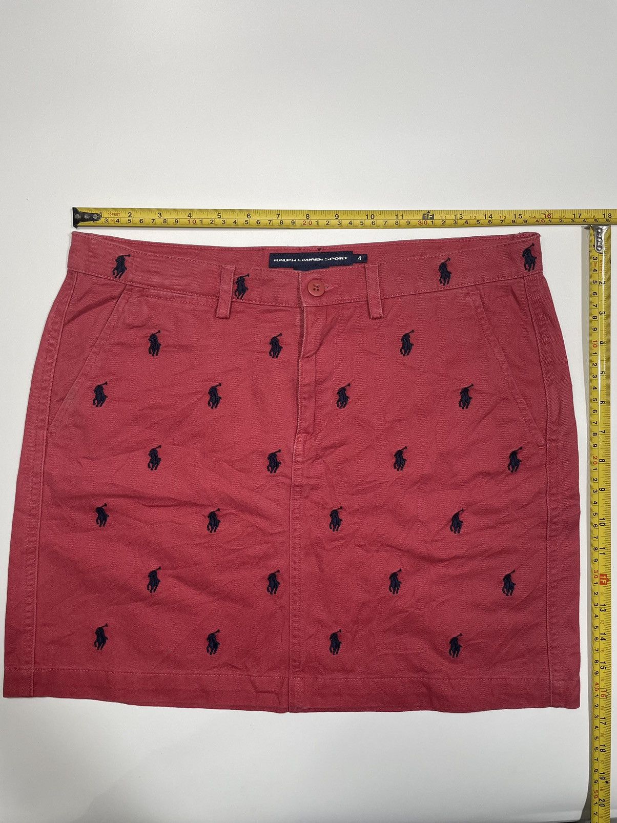Polo Ralph Lauren × Vintage Vintage Polo Ralph Lauren Skirt Pony Logo Monogram embroider Size 31" - 10 Thumbnail