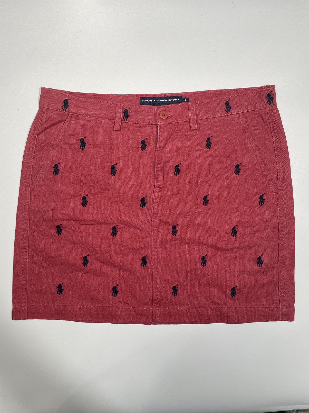 Polo Ralph Lauren × Vintage Vintage Polo Ralph Lauren Skirt Pony Logo Monogram embroider Size 31" - 9 Thumbnail