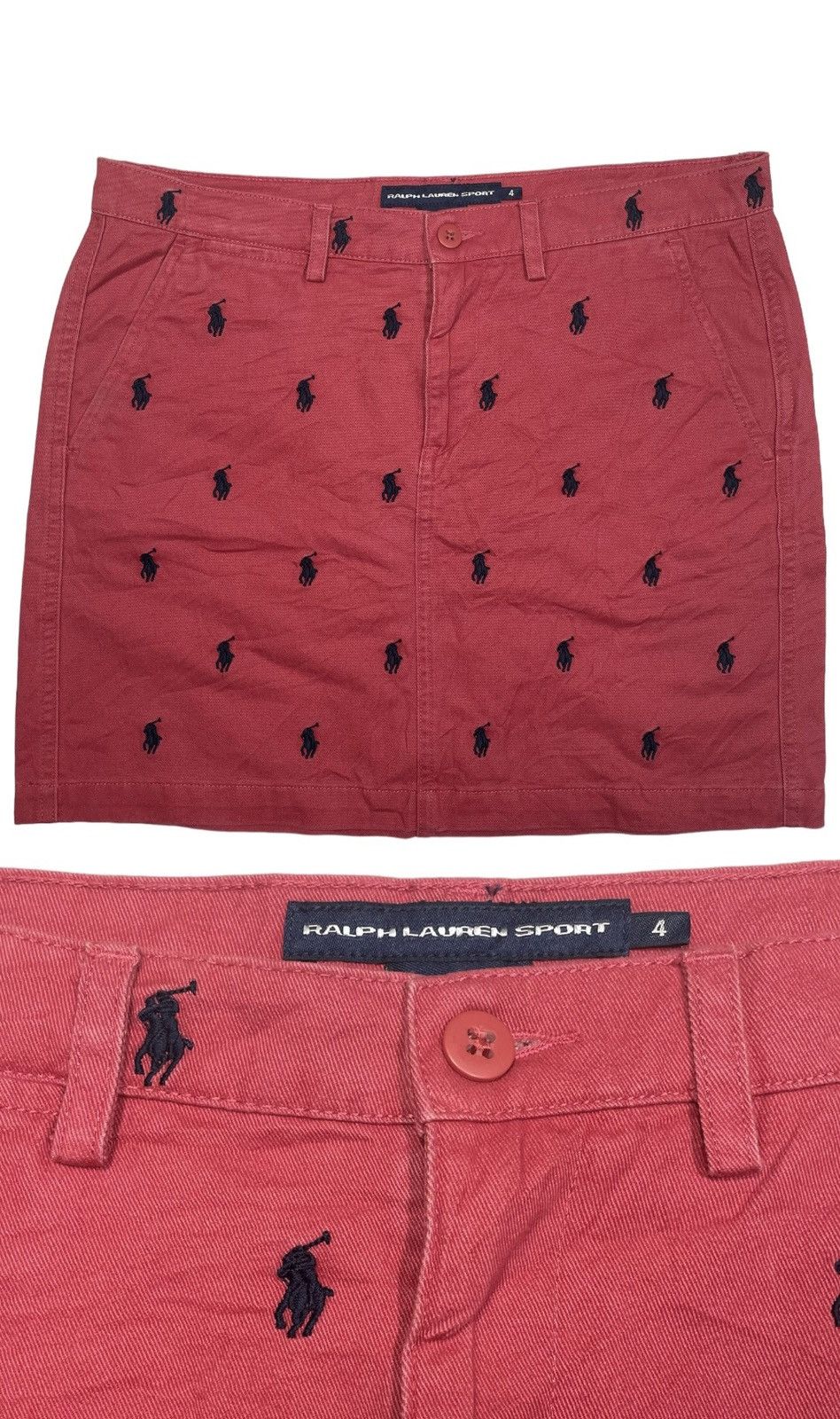 Polo Ralph Lauren × Vintage Vintage Polo Ralph Lauren Skirt Pony Logo Monogram embroider Size 31" - 1 Thumbnail