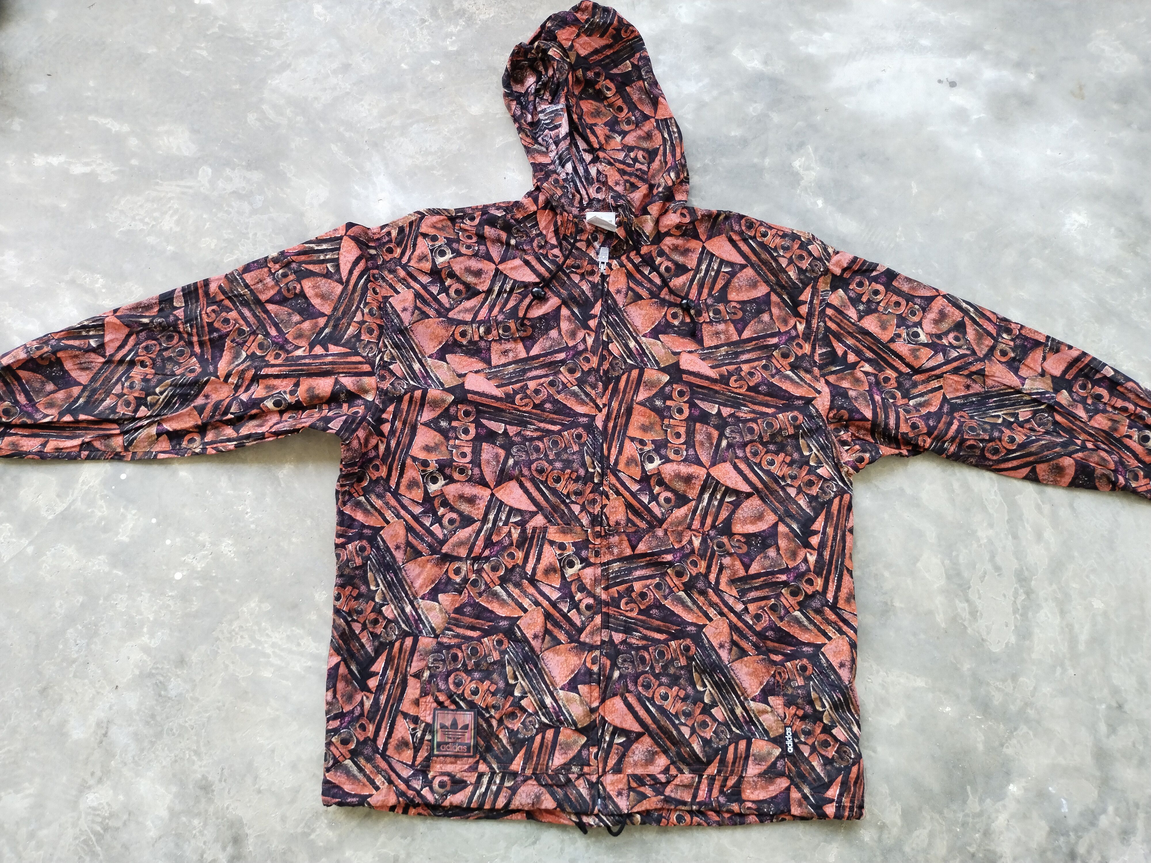 Vintage Adidas Full Print Windbreaker Jacket