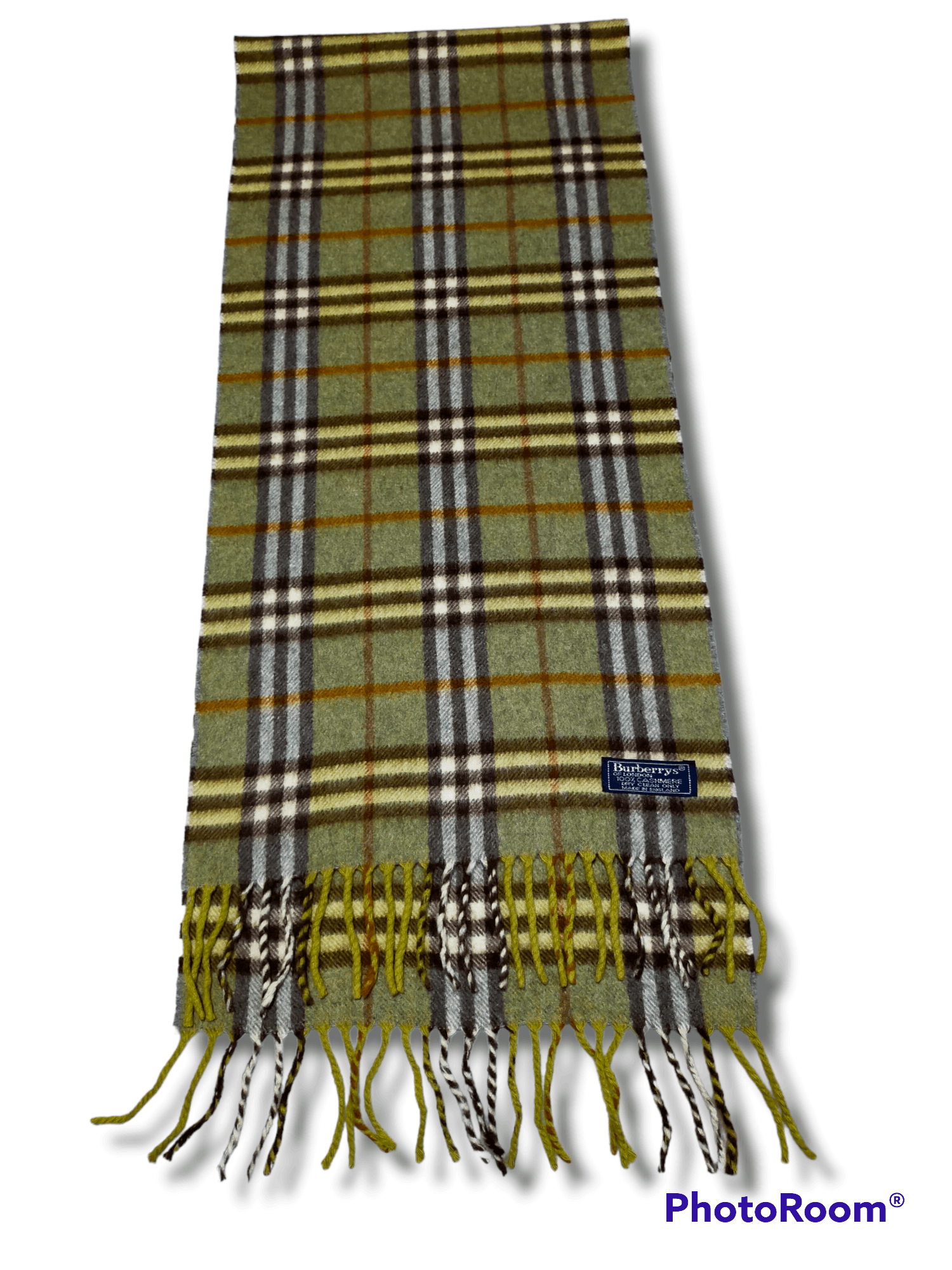 Burberry × Vintage BURBERRYS SCARF CHECK PATTERN MUFFLER CASHMERE Size ONE SIZE - 2 Thumbnail