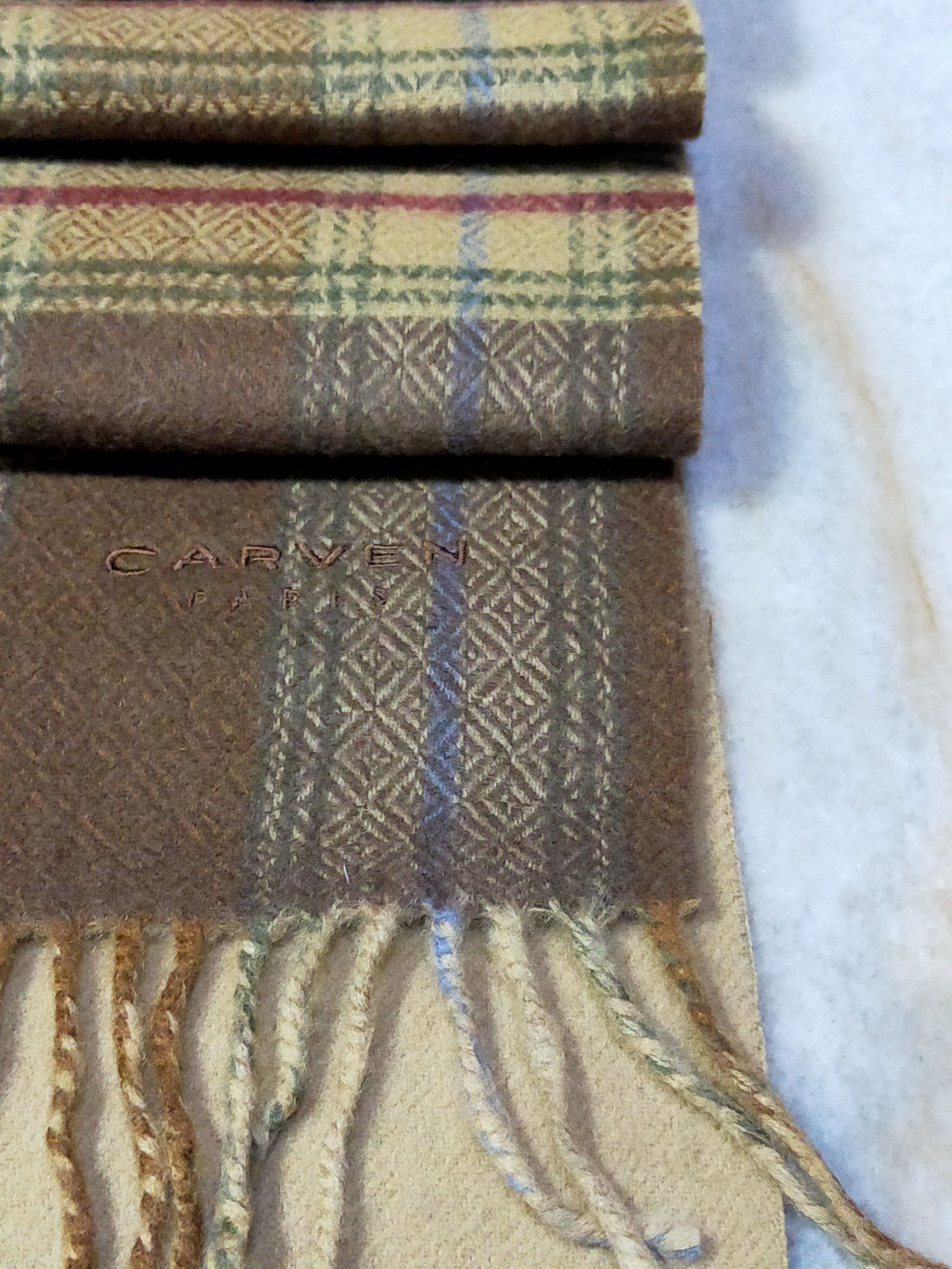 Carven × Vintage CARVEN PARIS REVERSABLE CASHMERE SCARF MUFFLER Size ONE SIZE - 7 Thumbnail