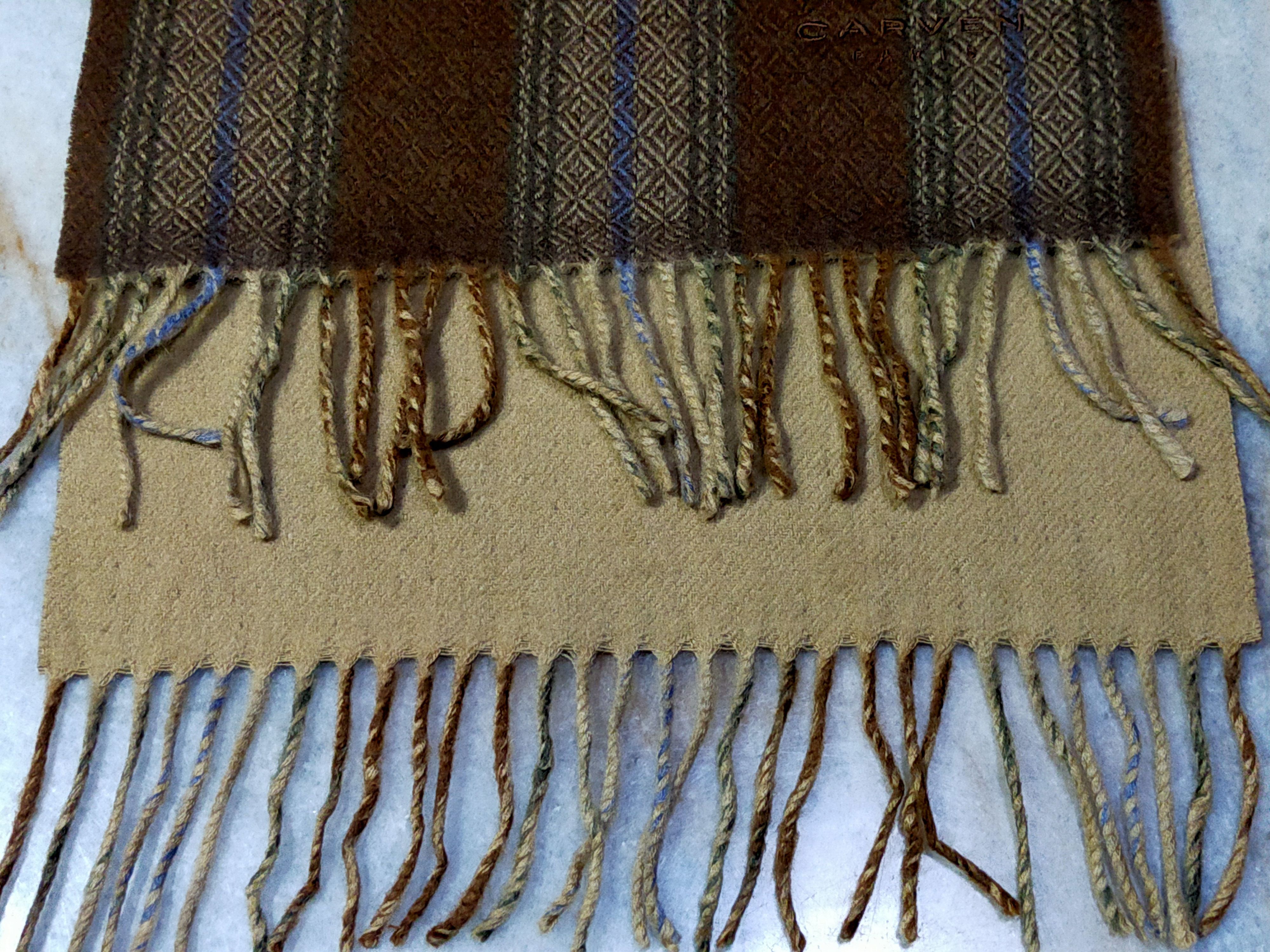 Carven × Vintage CARVEN PARIS REVERSABLE CASHMERE SCARF MUFFLER Size ONE SIZE - 5 Thumbnail