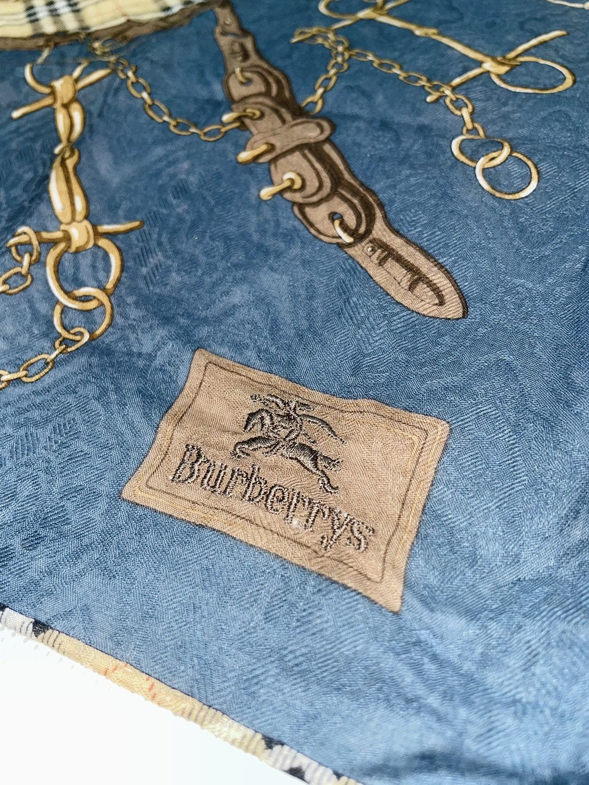 Burberry × Burberry Prorsum × Vintage Vintage Burberrys Bandana Handkerchi Nova check plaid tartan Size ONE SIZE - 5 Thumbnail