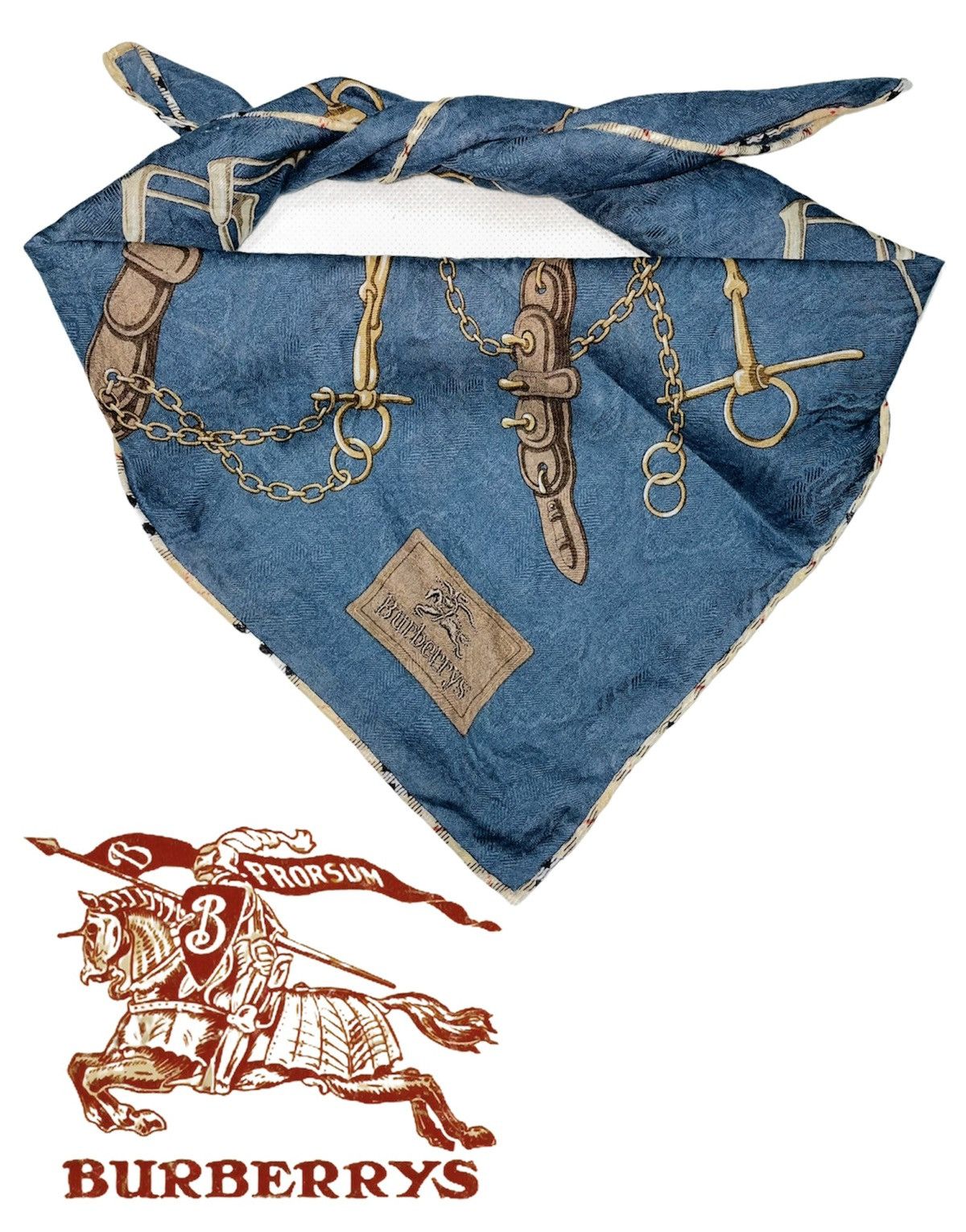 Burberry × Burberry Prorsum × Vintage Vintage Burberrys Bandana Handkerchi Nova check plaid tartan Size ONE SIZE - 4 Thumbnail