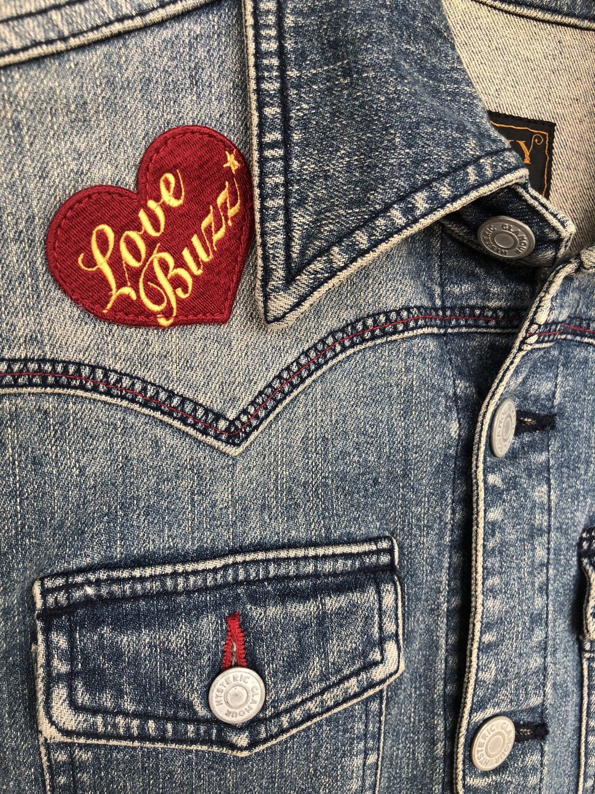 Hysteric Glamour GRAIL🔥90s Hysteric Glamour "Love Buzz" Nirvana Denim Jacket Size US S / EU 44-46 / 1 - 8 Thumbnail