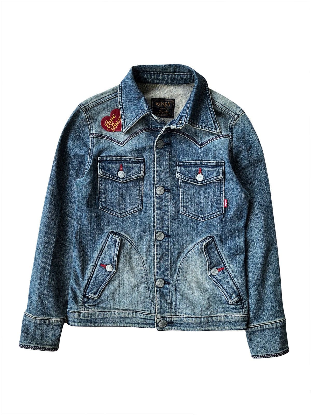 Hysteric Glamour GRAIL🔥90s Hysteric Glamour "Love Buzz" Nirvana Denim Jacket Size US S / EU 44-46 / 1 - 2 Thumbnail