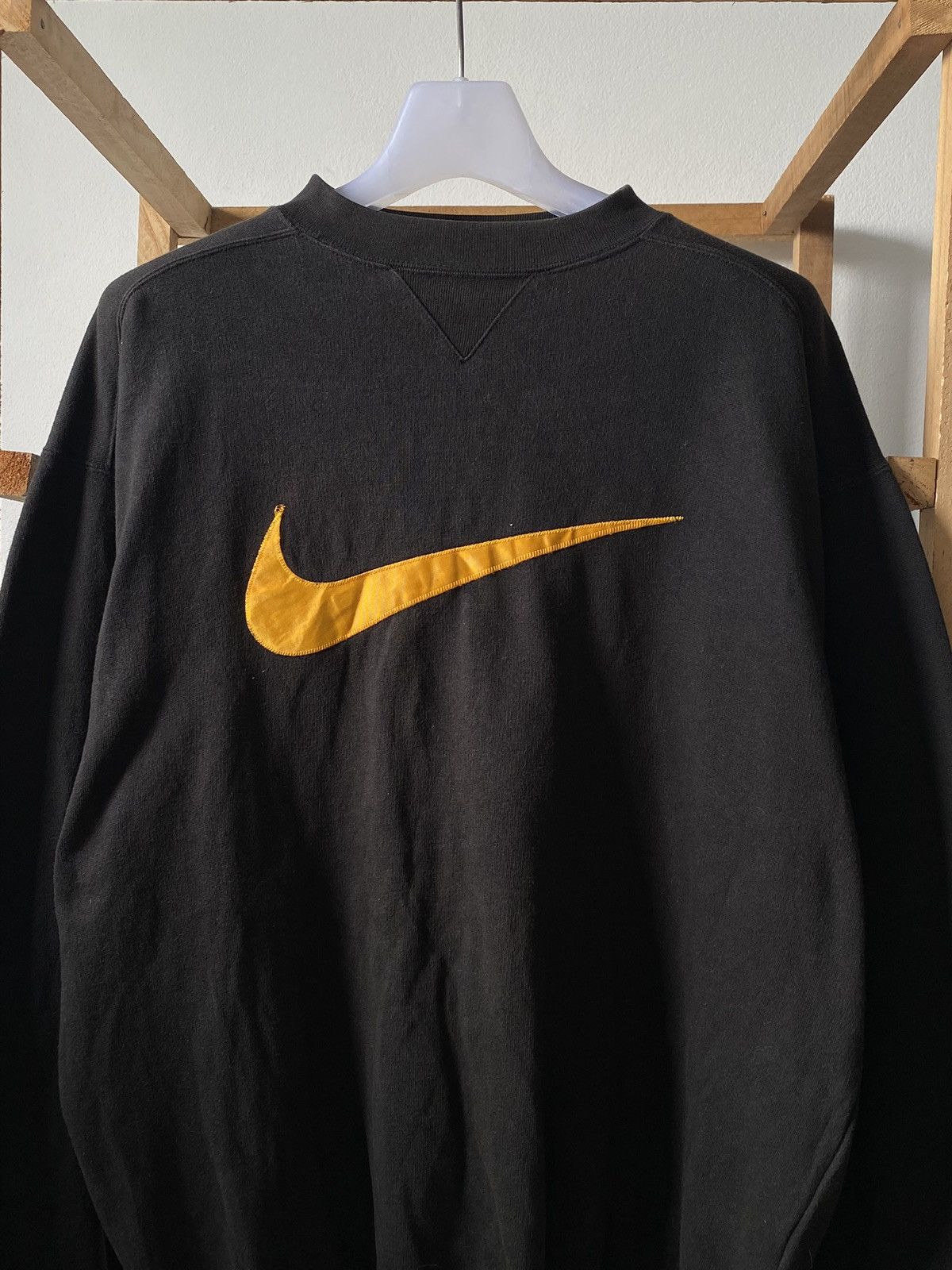Nike × Vintage Rare Vintage 90’s Nike Big Swoosh Sweatshirt Size US M / EU 48-50 / 2 - 2 Thumbnail