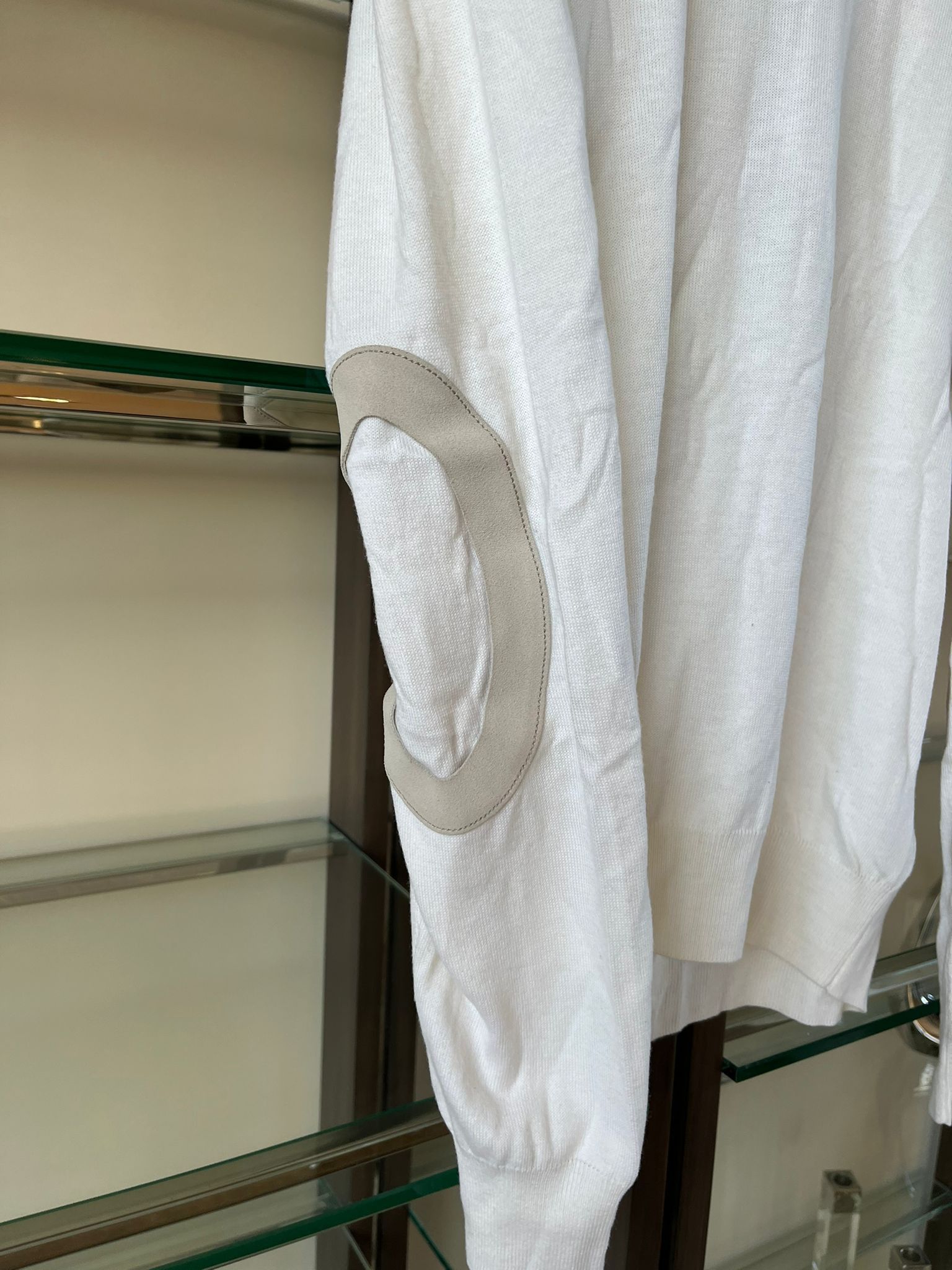 Maison Margiela Wool Elbow Patch Turtleneck in White Size US L / EU 52-54 / 3 - 4 Thumbnail