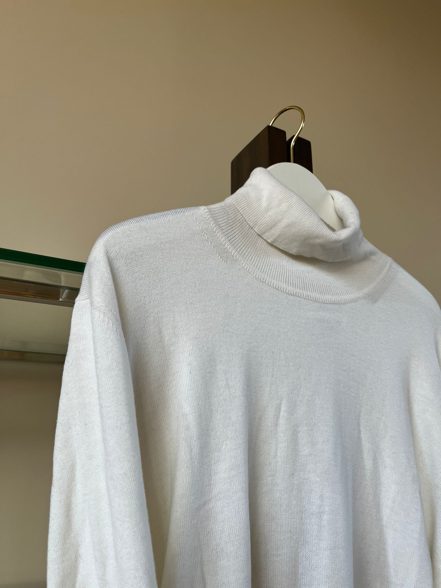 Maison Margiela Wool Elbow Patch Turtleneck in White Size US L / EU 52-54 / 3 - 11 Thumbnail