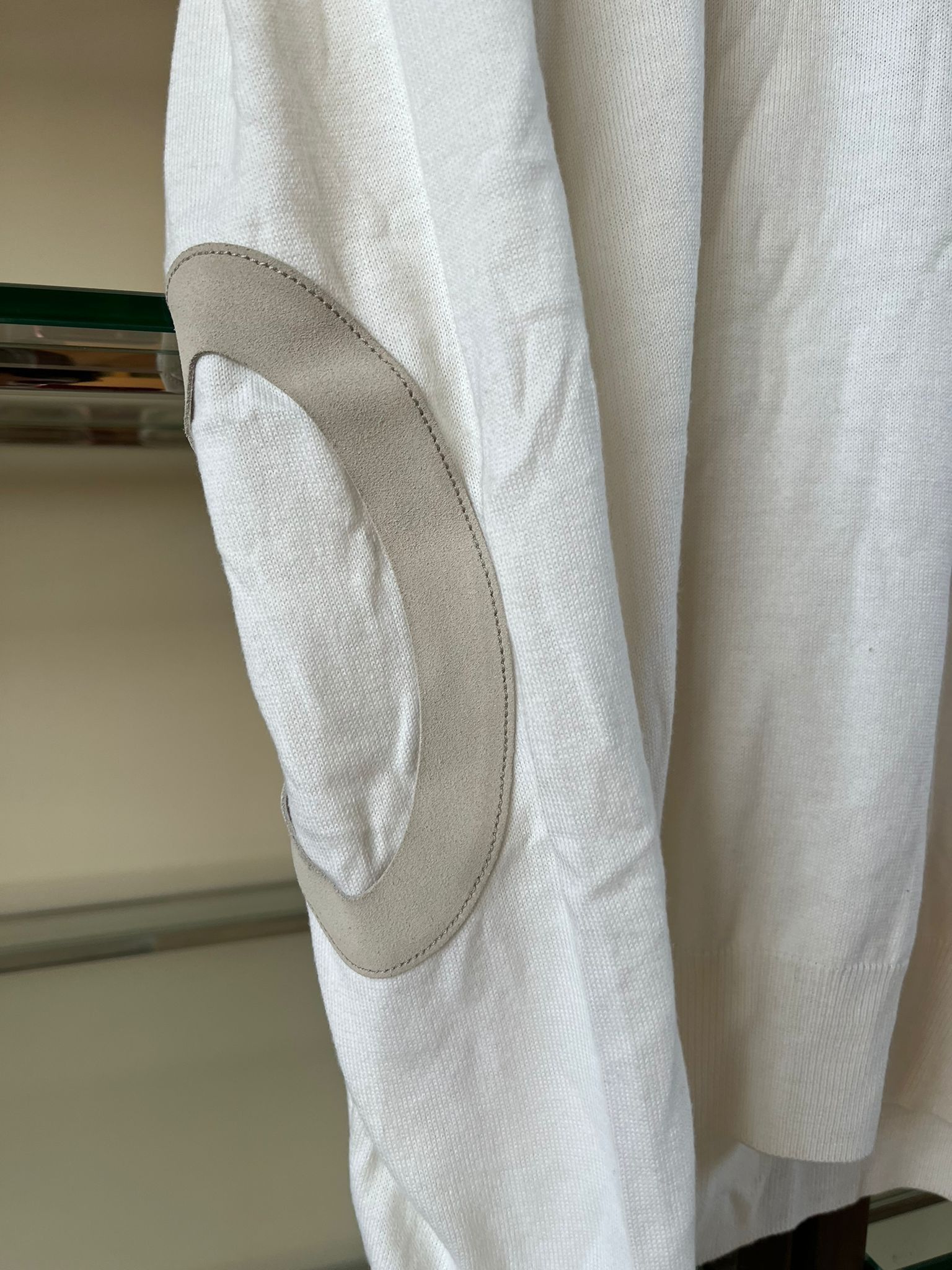 Maison Margiela Wool Elbow Patch Turtleneck in White Size US L / EU 52-54 / 3 - 6 Thumbnail