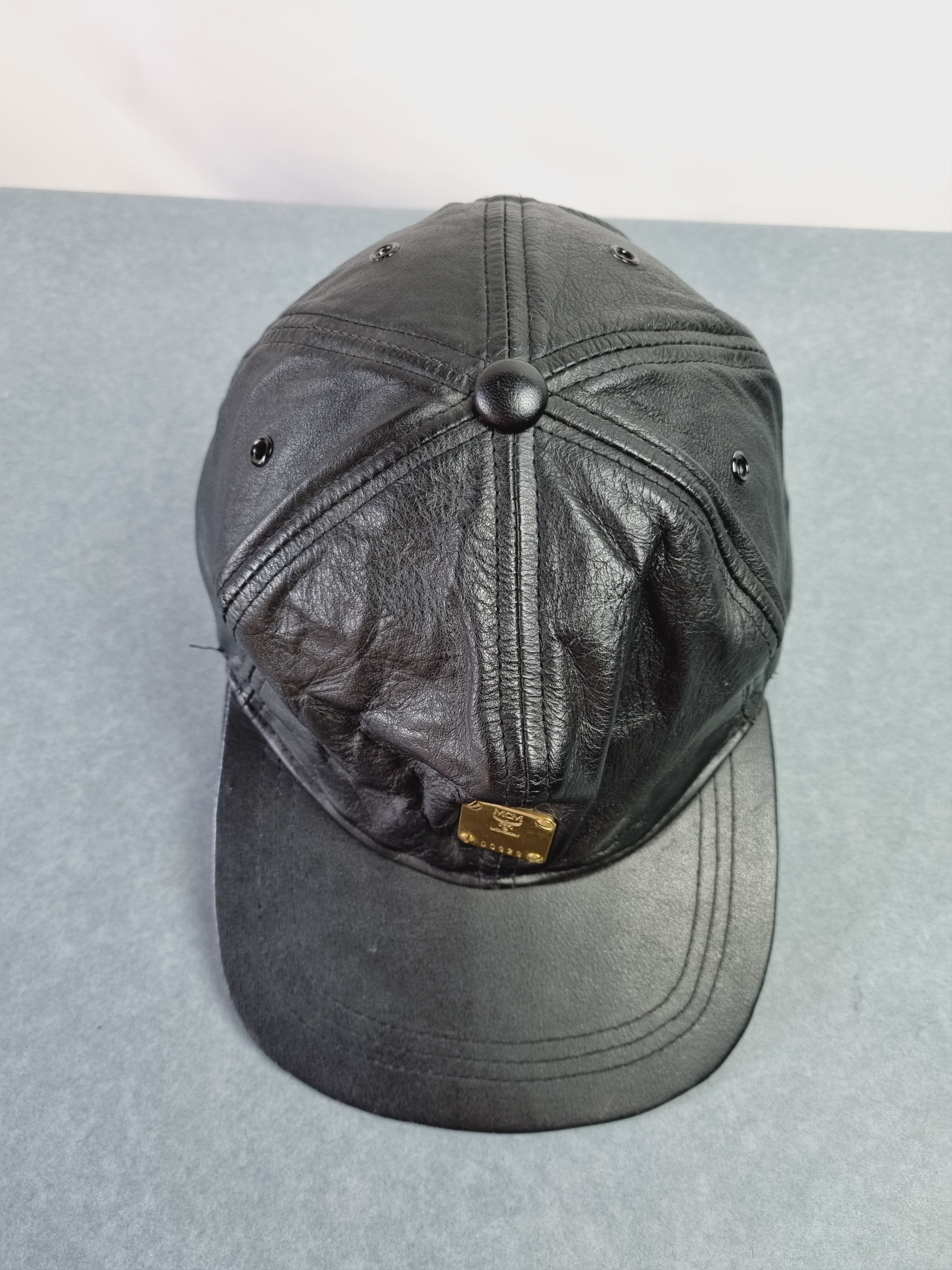 Genuine Leather × Leather × MCM Rare MCM Leather Cap Vintage Size ONE SIZE - 3 Thumbnail