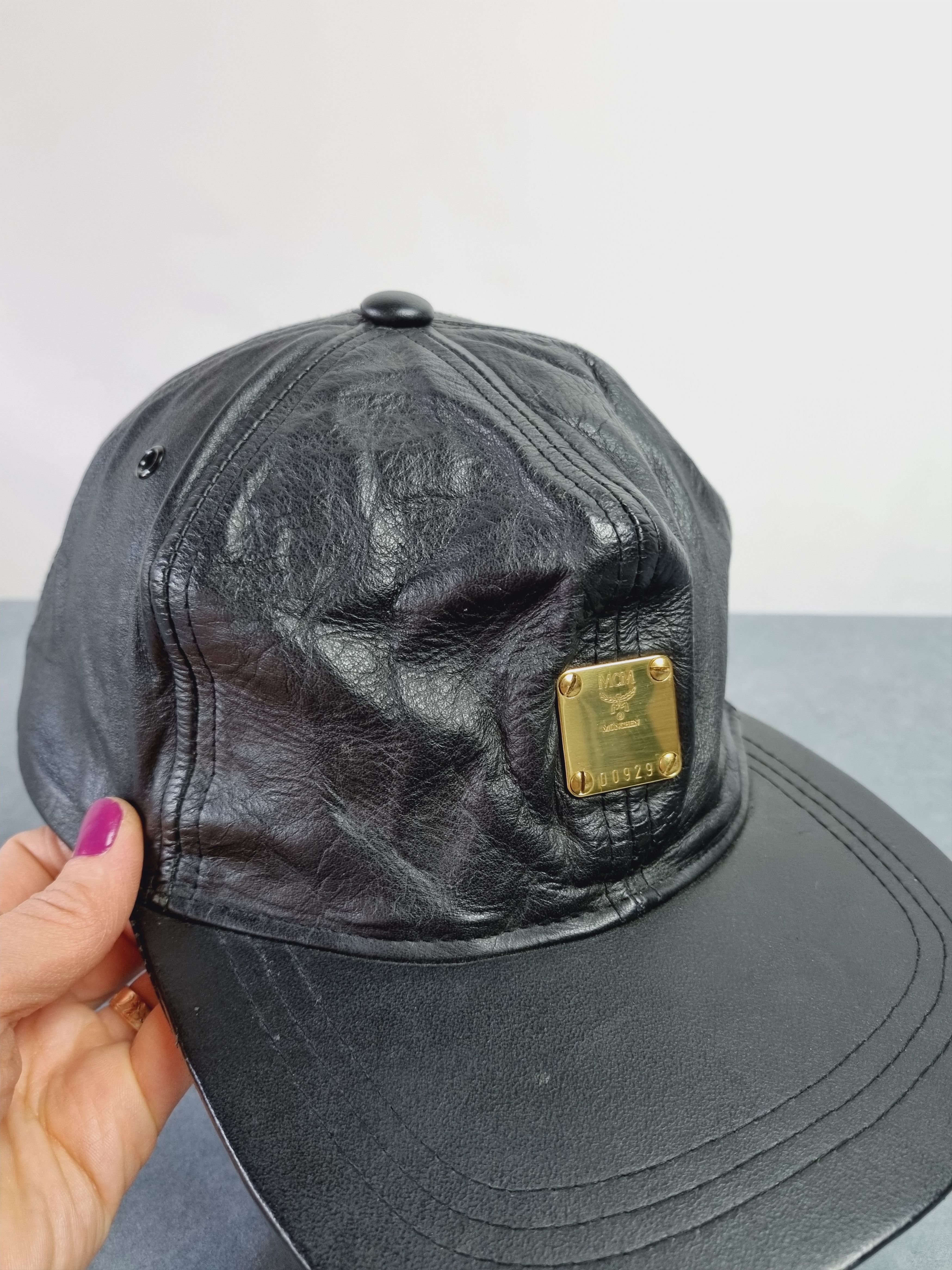 Genuine Leather × Leather × MCM Rare MCM Leather Cap Vintage Size ONE SIZE - 1 Thumbnail