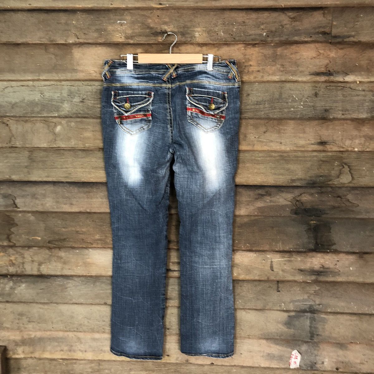 Japanese Brand Mer Lassete Blue Distressed Denim Pants #5091 Size 33" - 1 Thumbnail