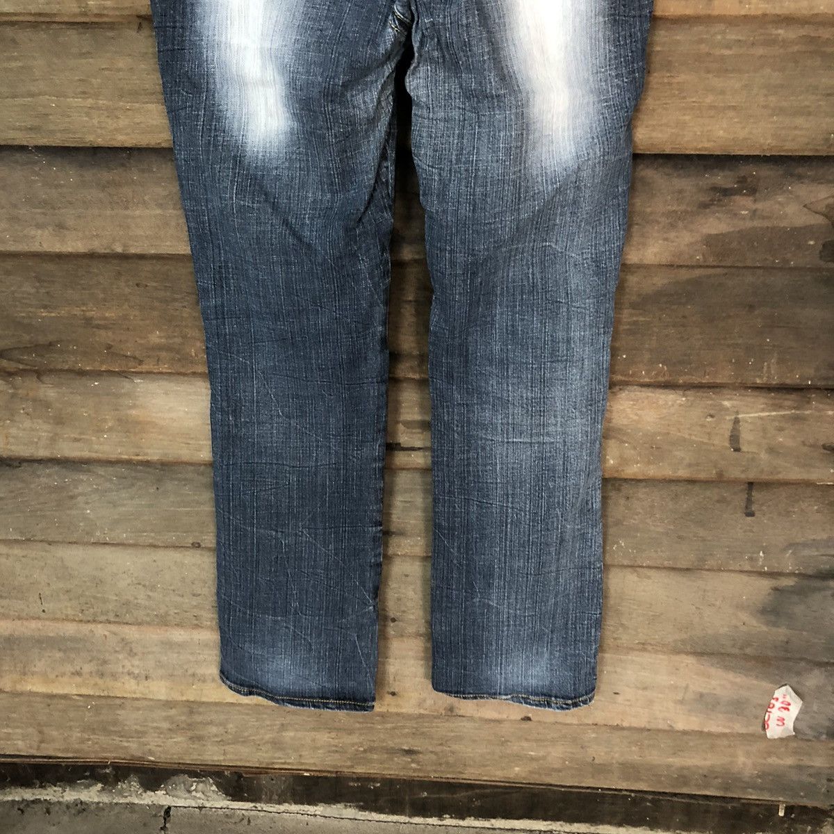 Japanese Brand Mer Lassete Blue Distressed Denim Pants #5091 Size 33" - 3 Thumbnail