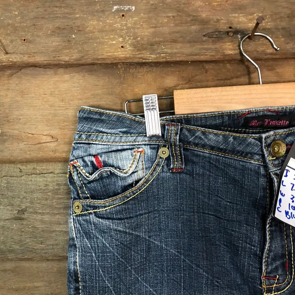 Japanese Brand Mer Lassete Blue Distressed Denim Pants #5091 Size 33" - 12 Thumbnail