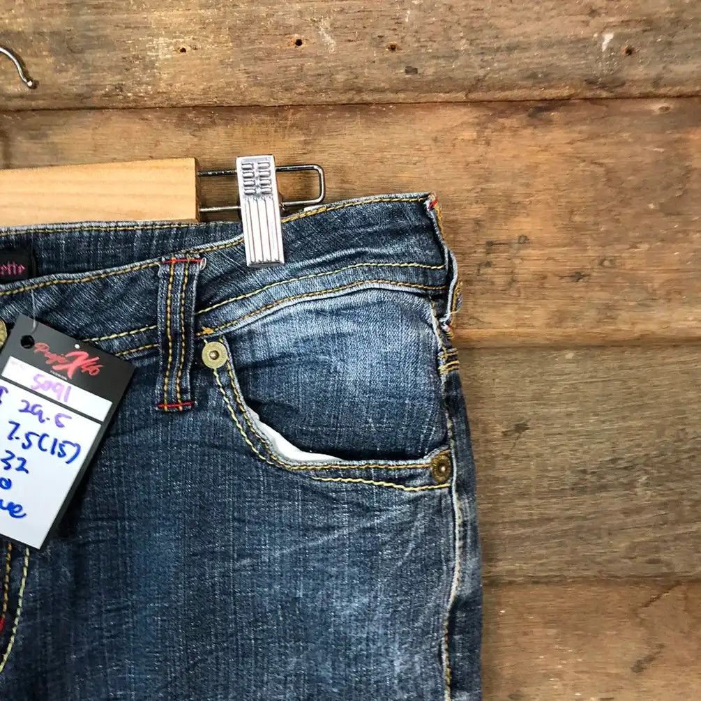 Japanese Brand Mer Lassete Blue Distressed Denim Pants #5091 Size 33" - 11 Thumbnail
