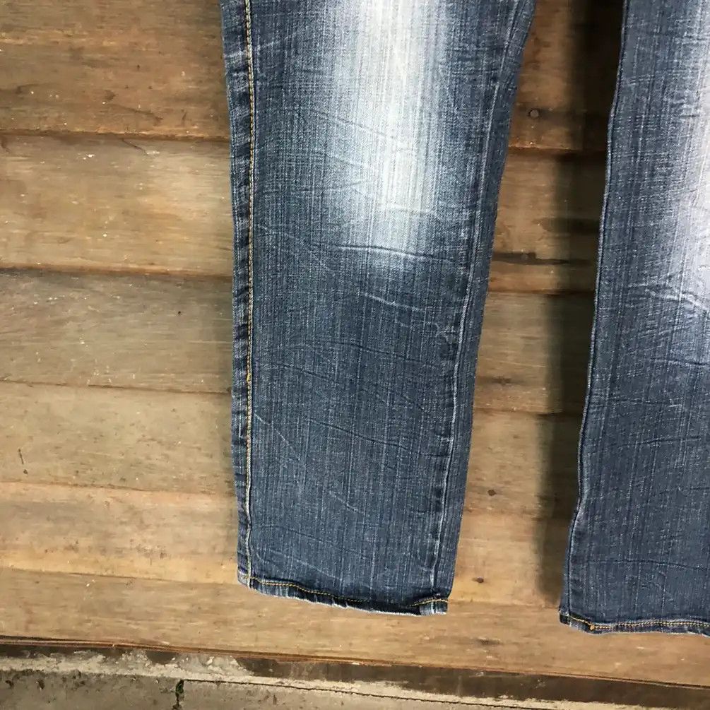 Japanese Brand Mer Lassete Blue Distressed Denim Pants #5091 Size 33" - 10 Thumbnail