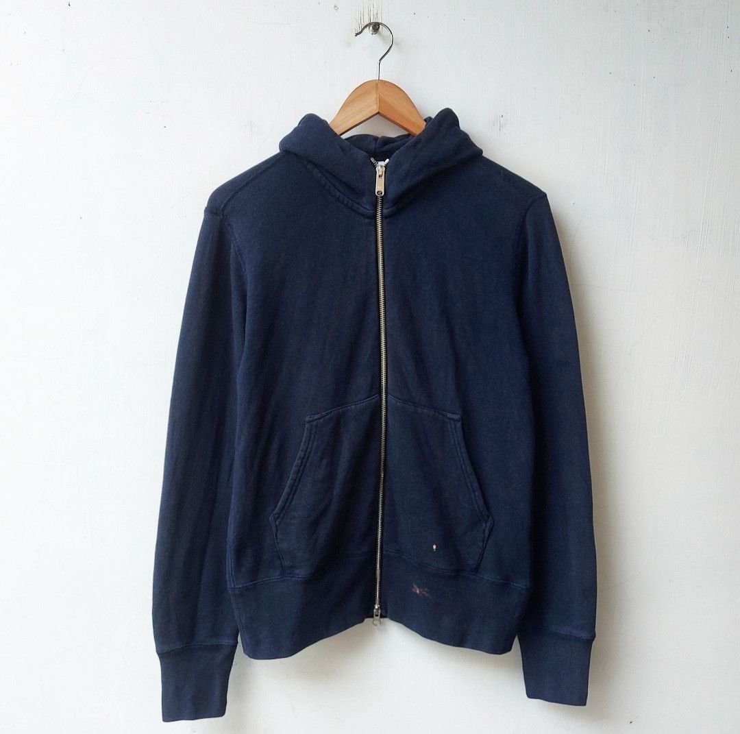 Margaret Howell MHL Margaret Howell Plain Navy Zip Hoodie Size US M / EU 48-50 / 2 - 1 Thumbnail