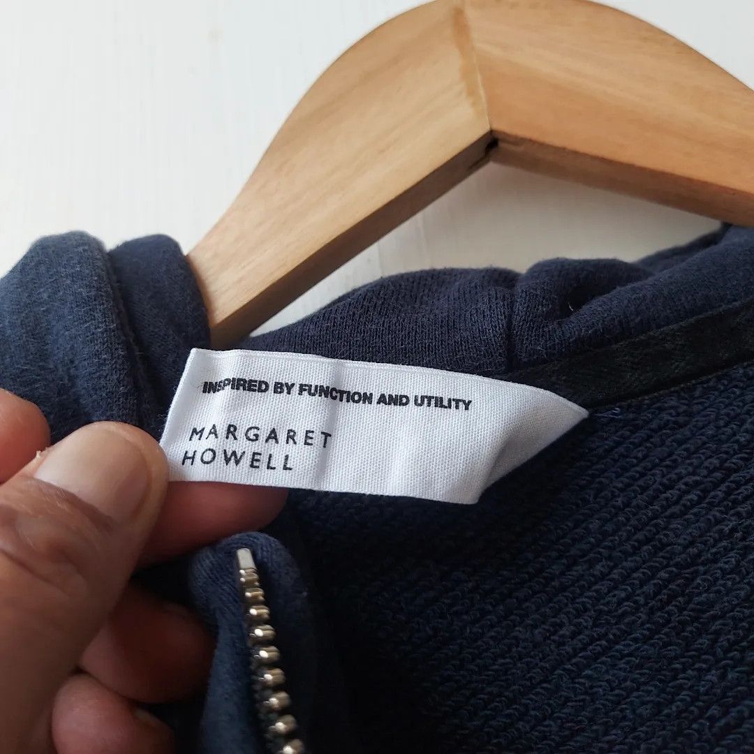 Margaret Howell MHL Margaret Howell Plain Navy Zip Hoodie Size US M / EU 48-50 / 2 - 6 Thumbnail