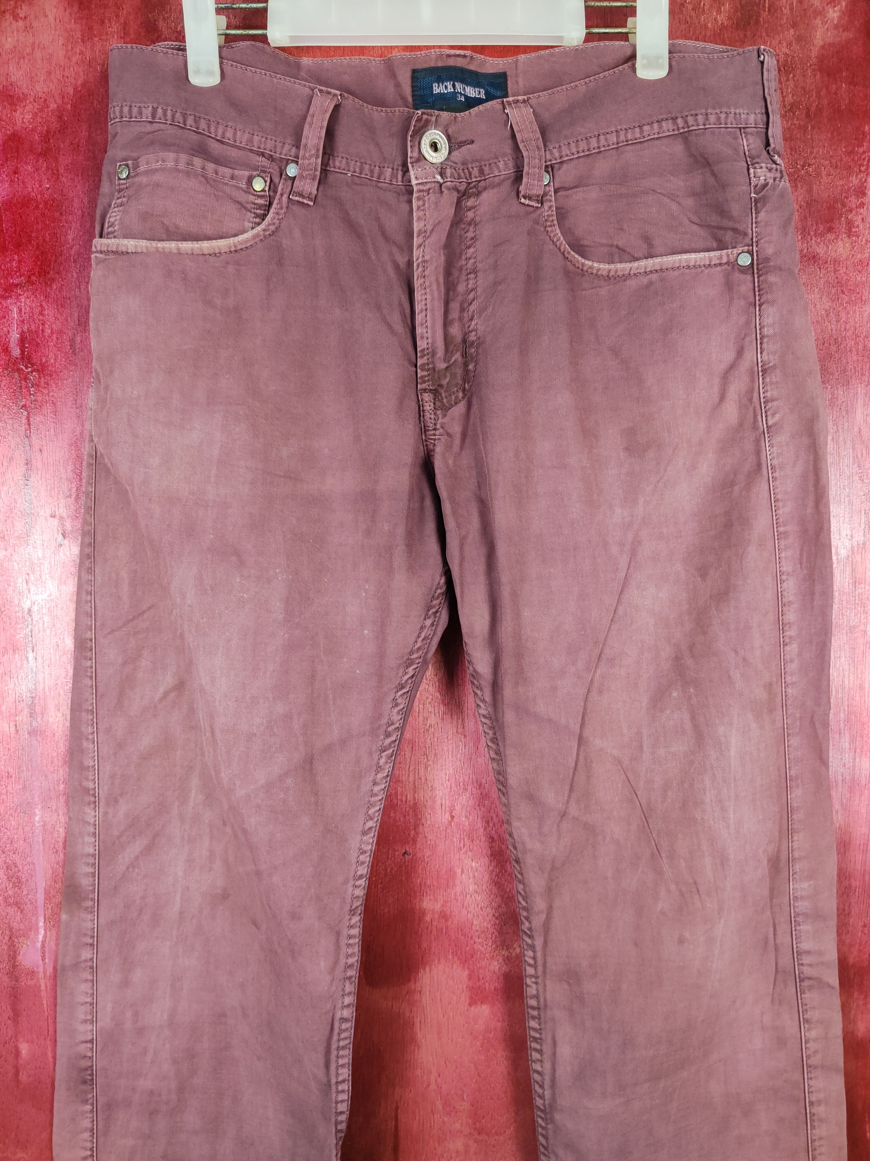 Japanese Brand × Vintage Back Number Purple buckle back pants #4688 Size US 34 / EU 50 - 2 Thumbnail