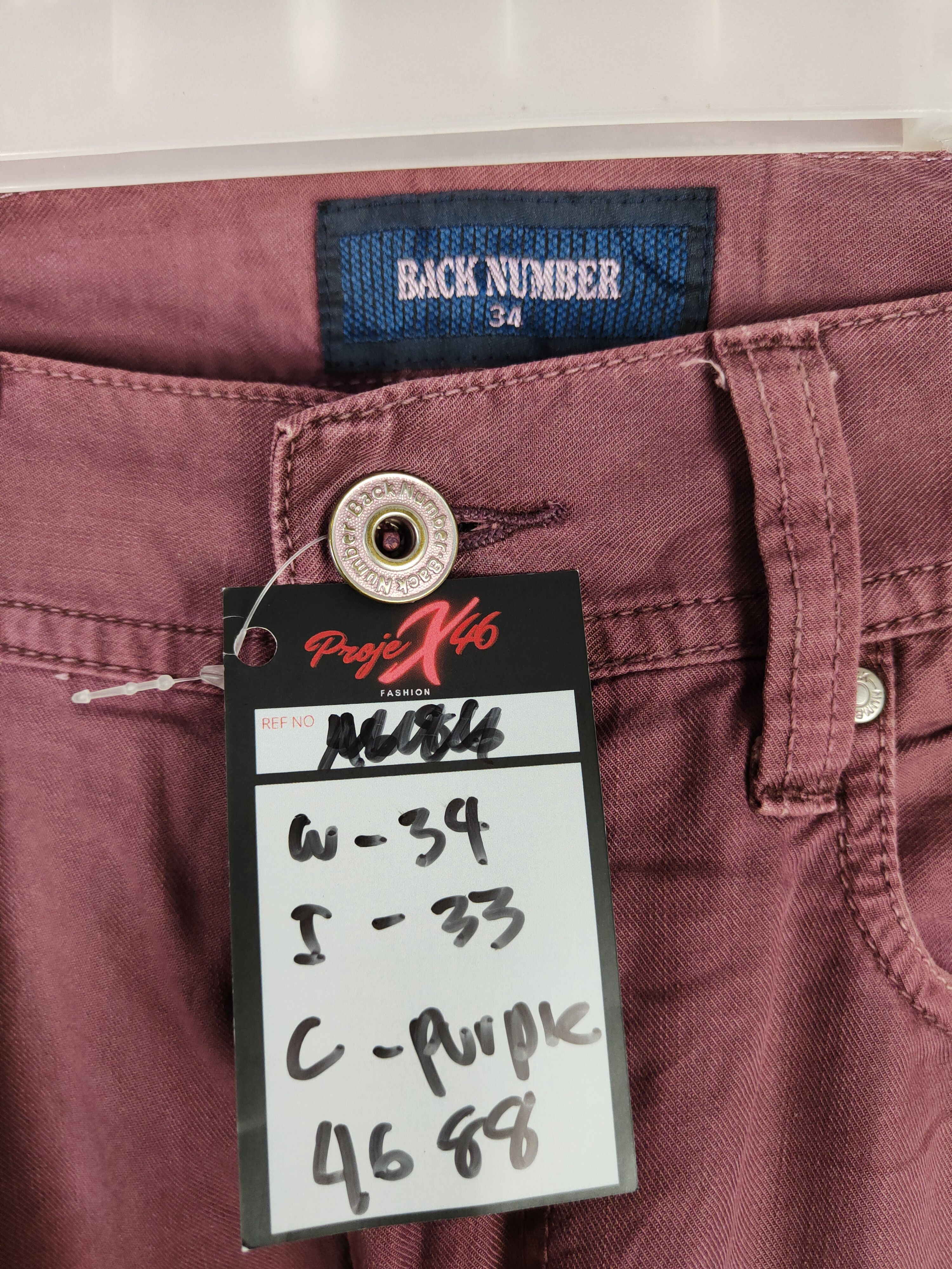 Japanese Brand × Vintage Back Number Purple buckle back pants #4688 Size US 34 / EU 50 - 13 Thumbnail