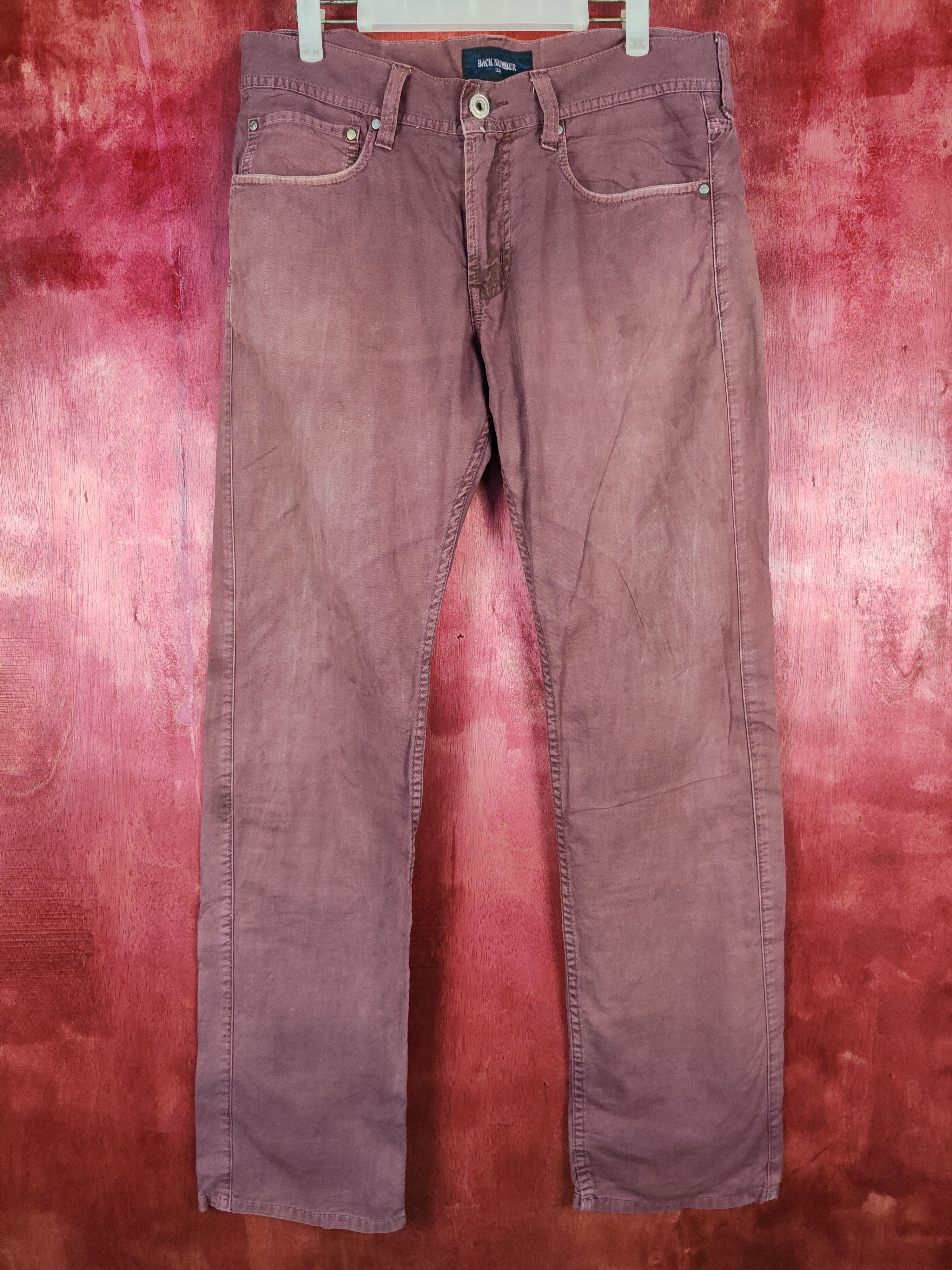 Image of Vintage Back Number Purple Buckle Back Pants 4688, Men's (Size 34)