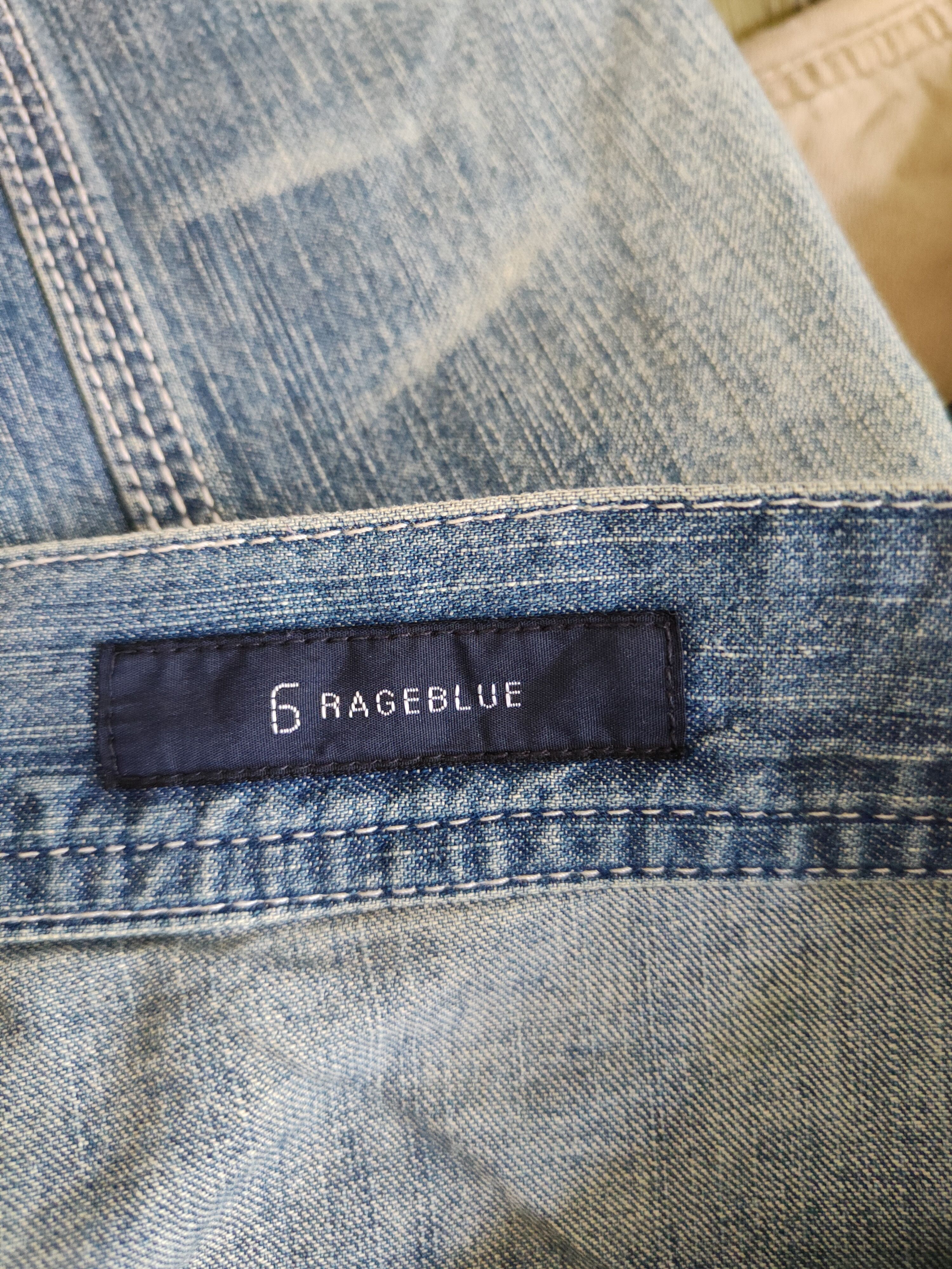 Japanese Brand Rageblue blue multi pocket buckle back faded pants#S355 Size US 34 / EU 50 - 16 Thumbnail