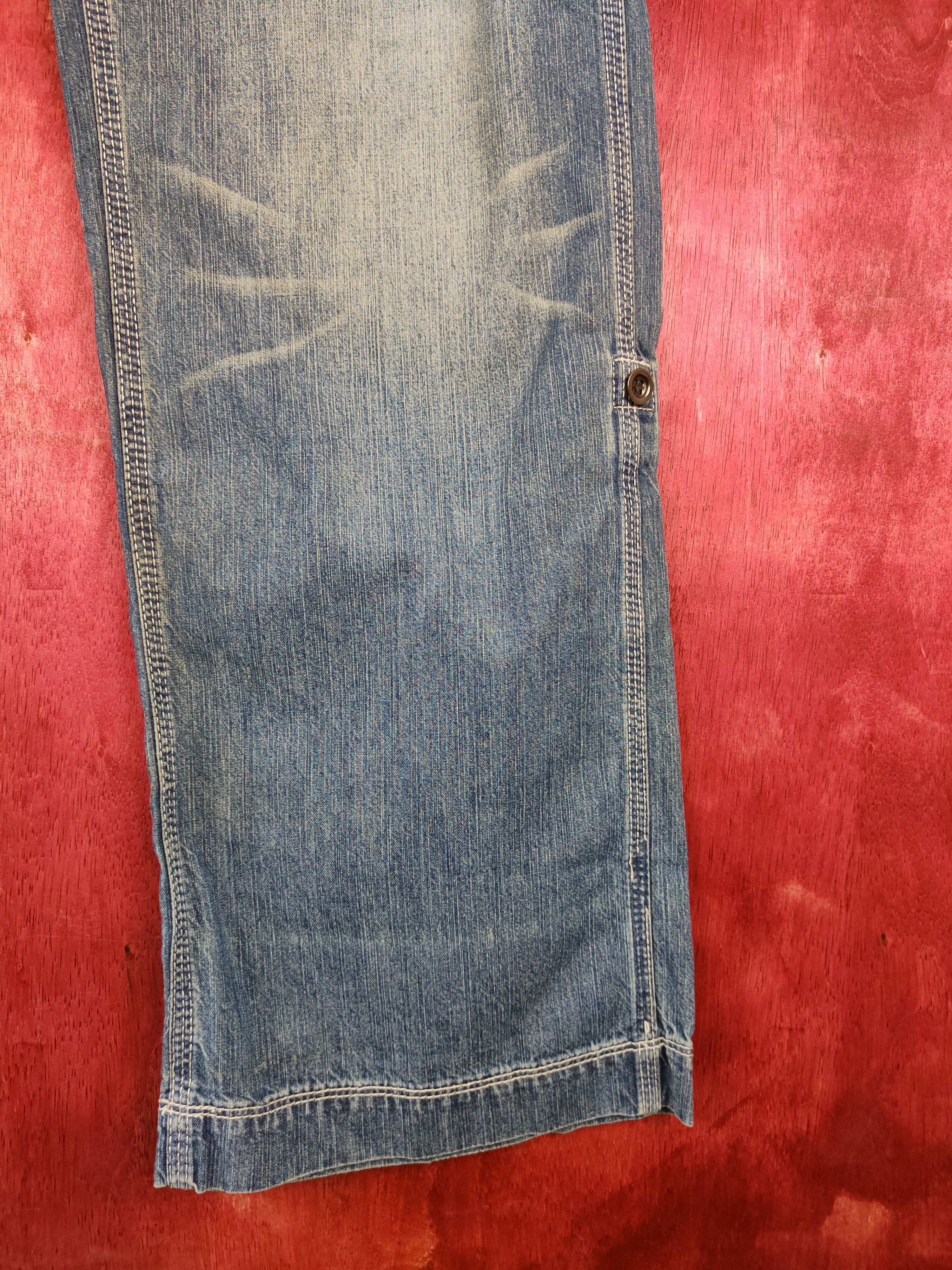 Japanese Brand Rageblue blue multi pocket buckle back faded pants#S355 Size US 34 / EU 50 - 7 Thumbnail