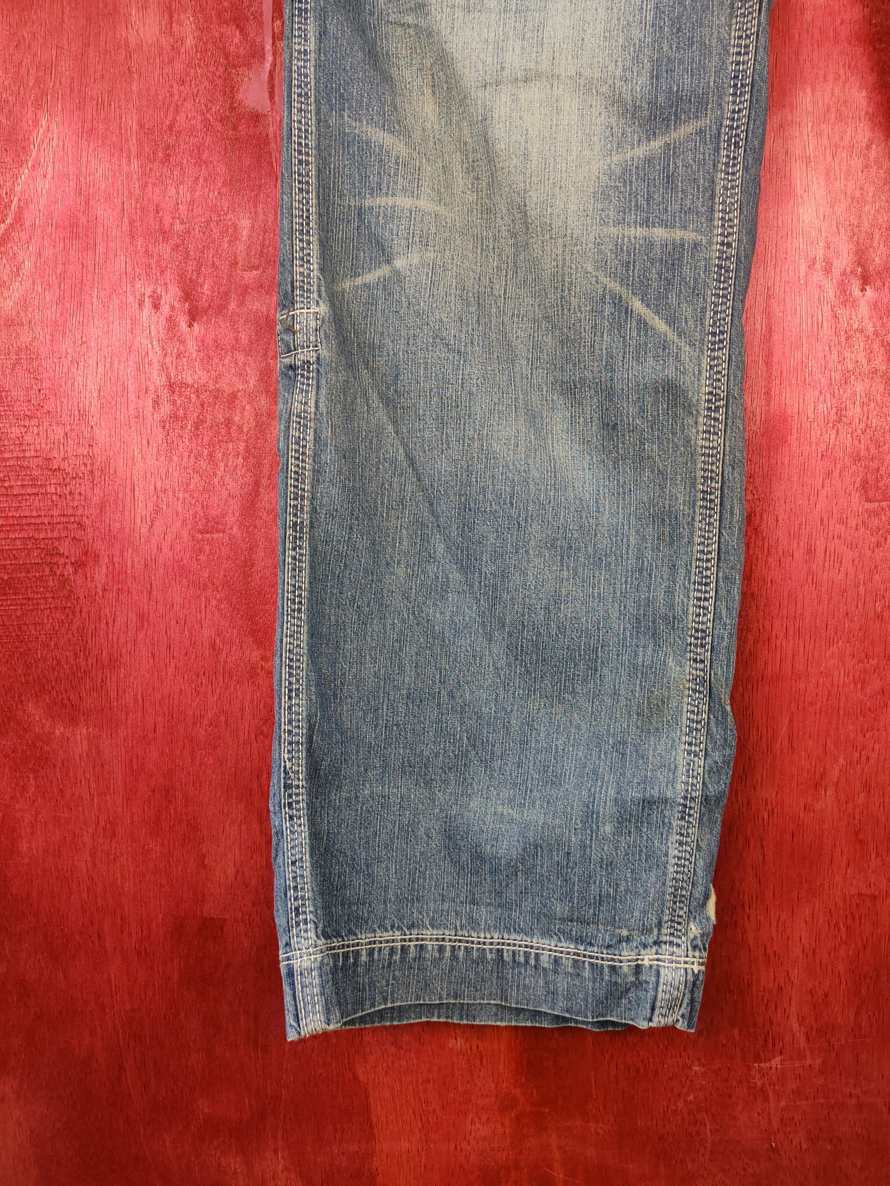 Japanese Brand Rageblue blue multi pocket buckle back faded pants#S355 Size US 34 / EU 50 - 6 Thumbnail