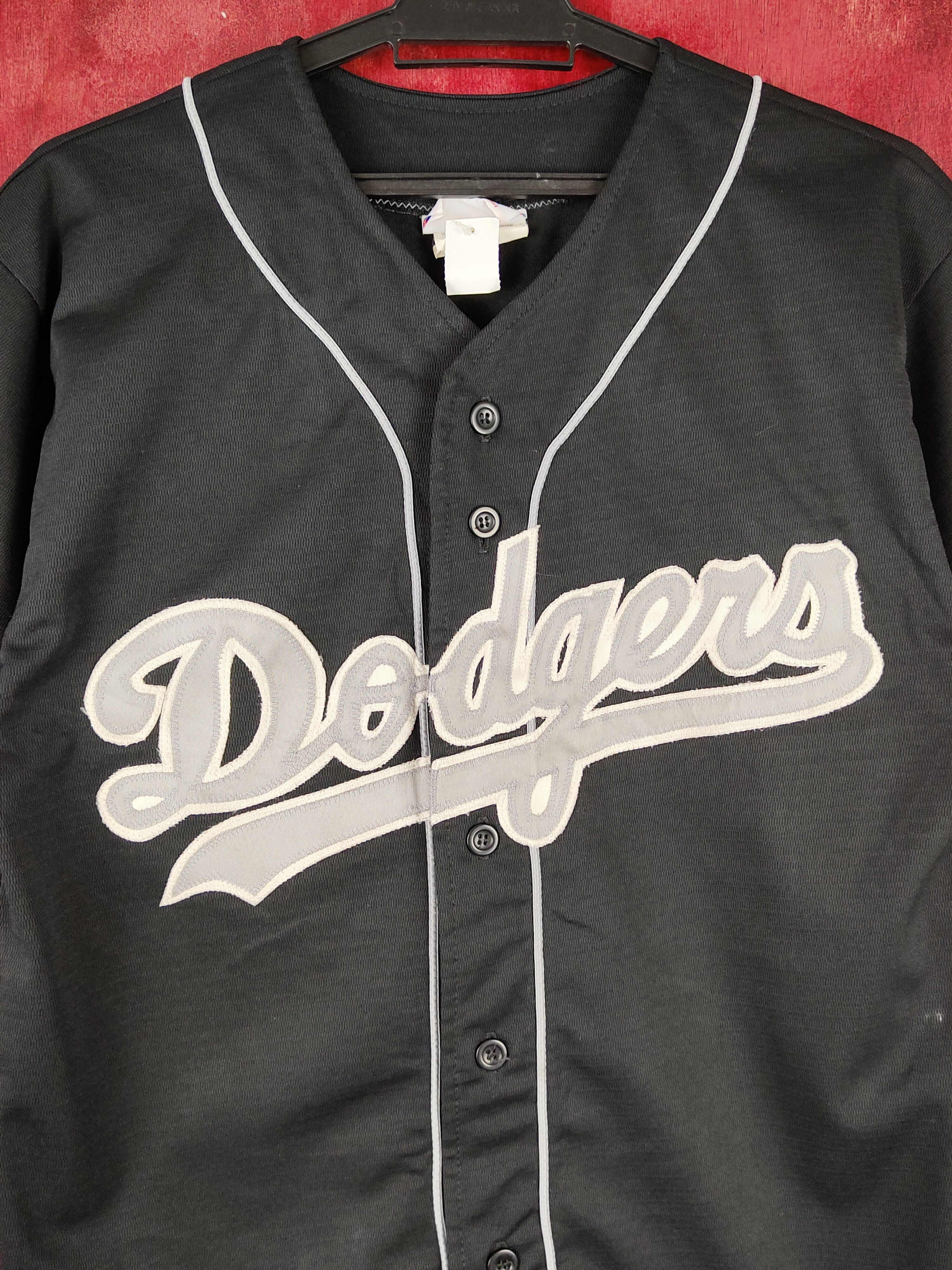 MLB DL Team Work-Atheletic Apparel dodgers LA Black Jersey #S337 Size US M / EU 48-50 / 2 - 2 Thumbnail