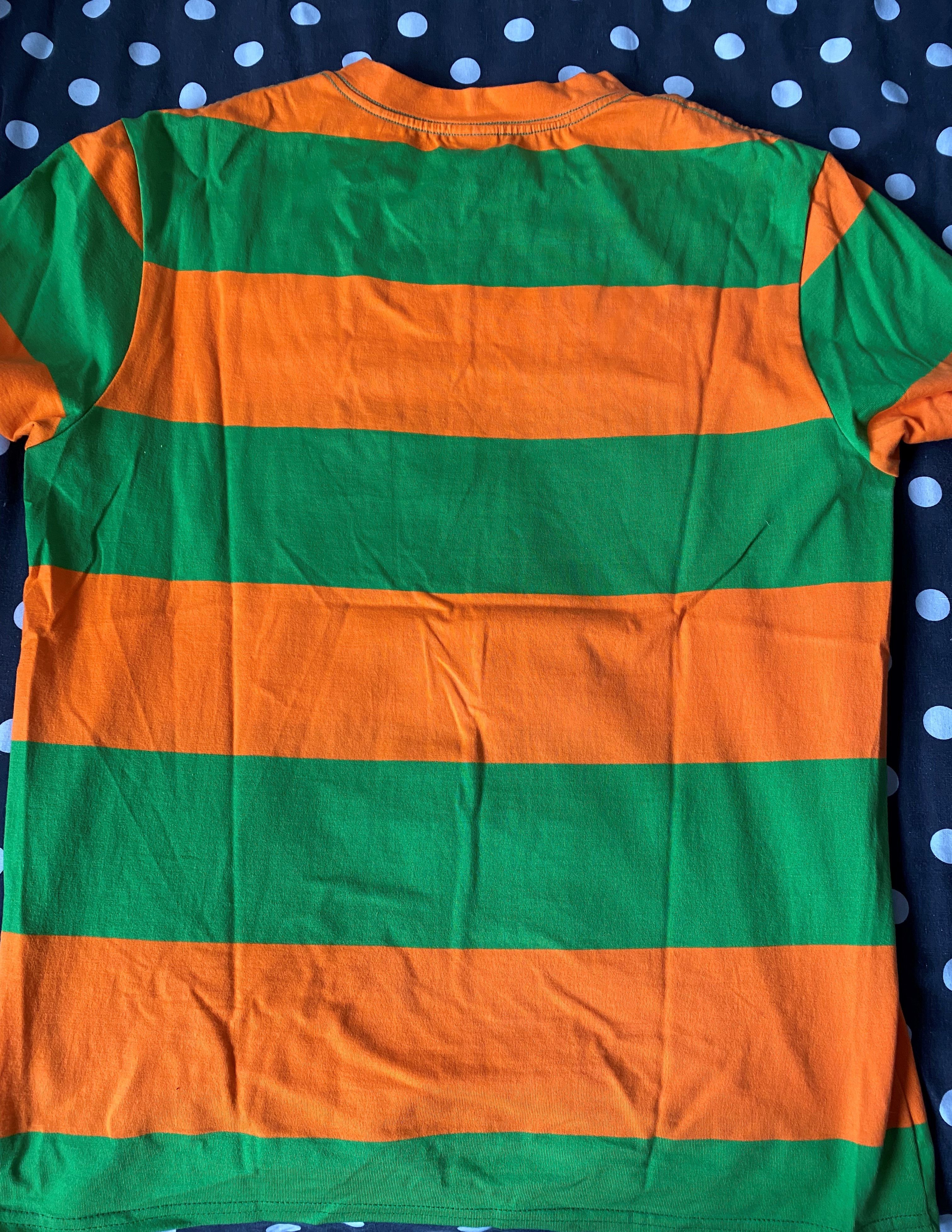 Guess Guess Farmers Market - Green + Orange Striped Tee Size US L / EU 52-54 / 3 - 4 Thumbnail