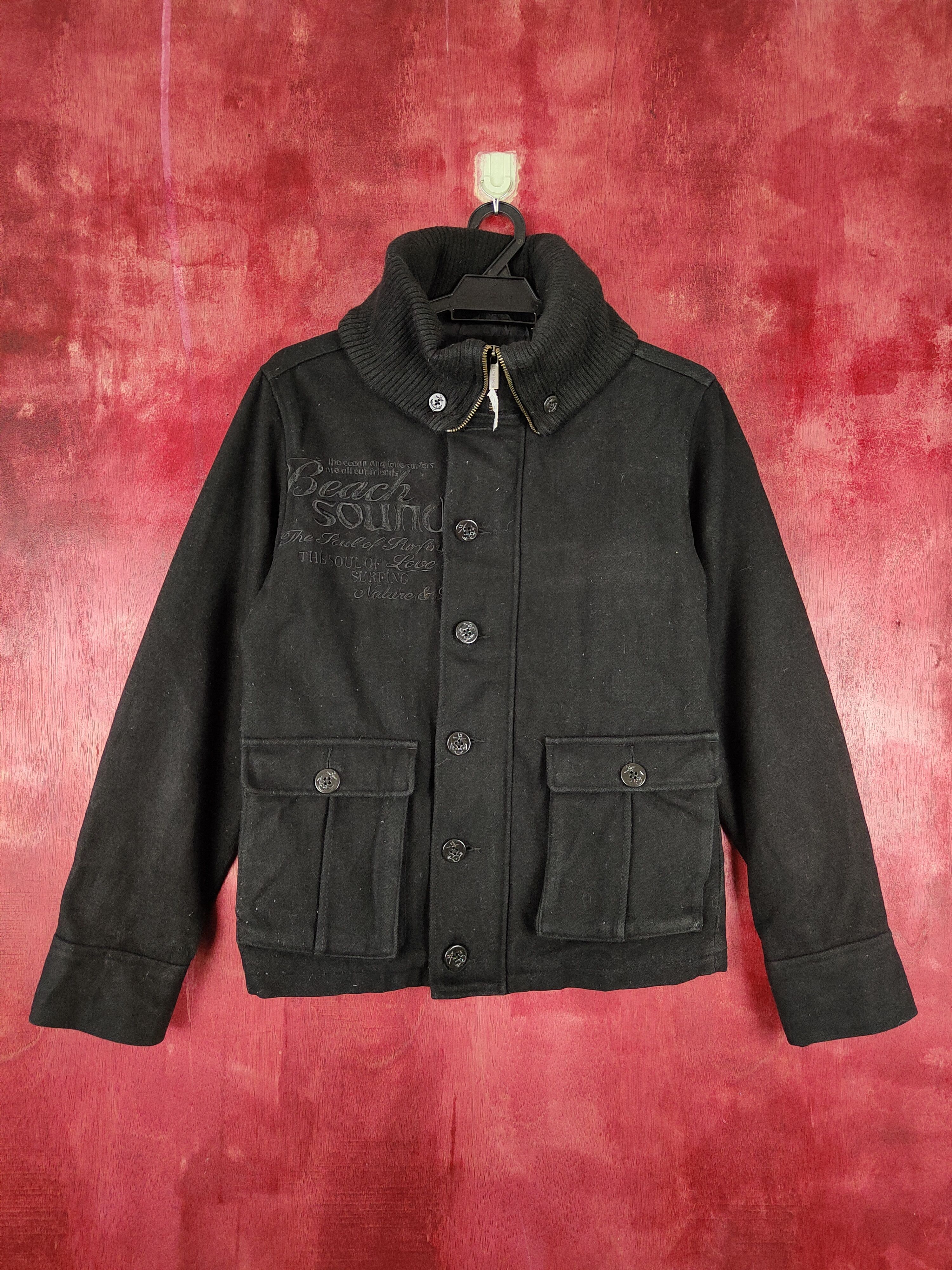 Beach Sound Black multi pocket Jacket #4345
