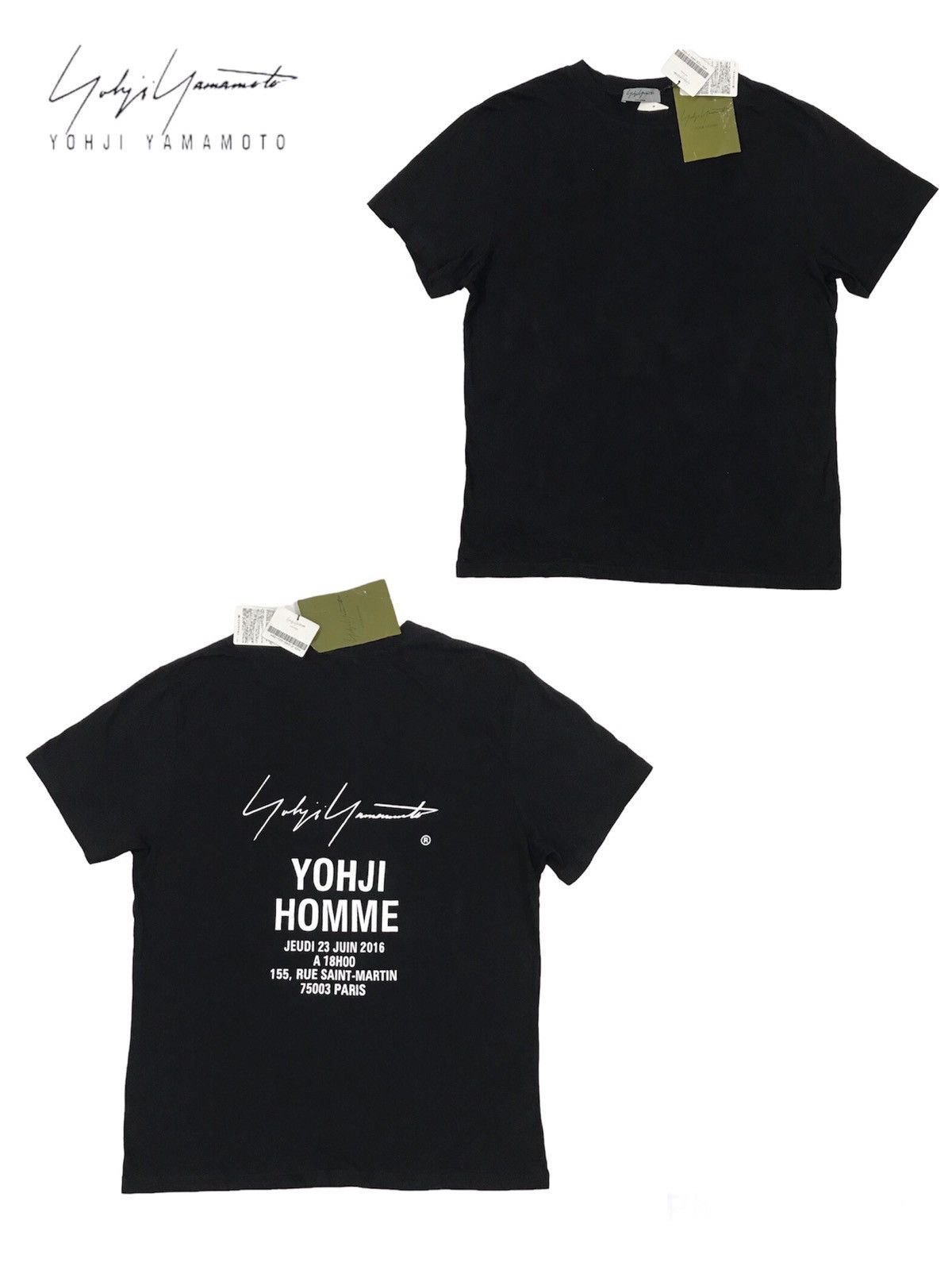 Yohji Yamamoto 🔥New With Tag‼️🔥 Yohji Yamamoto Slogan Staff Tee