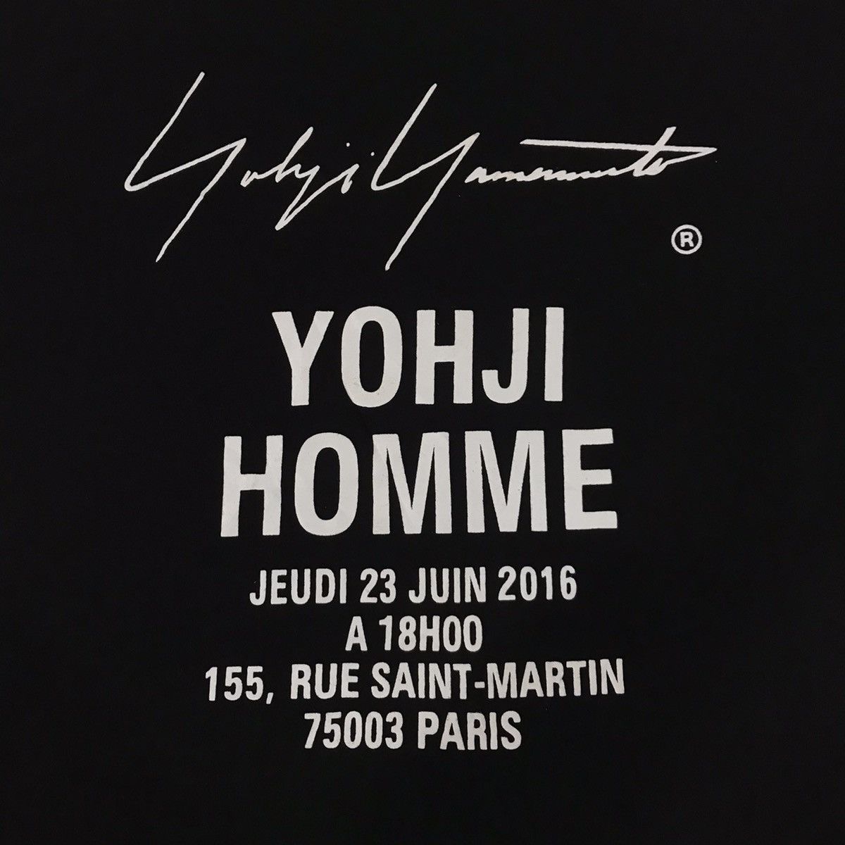 Yohji Yamamoto 🔥New With Tag‼️🔥 Yohji Yamamoto Slogan Staff Tee