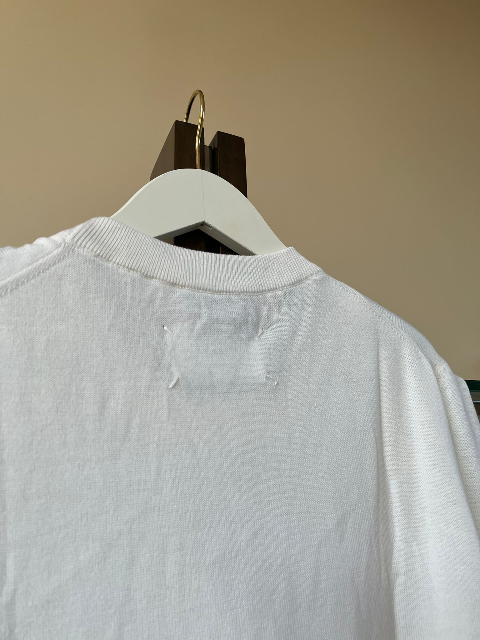 Maison Margiela Wool Elbow Patch Crewneck Sweater in White Size US S / EU 44-46 / 1 - 17 Thumbnail