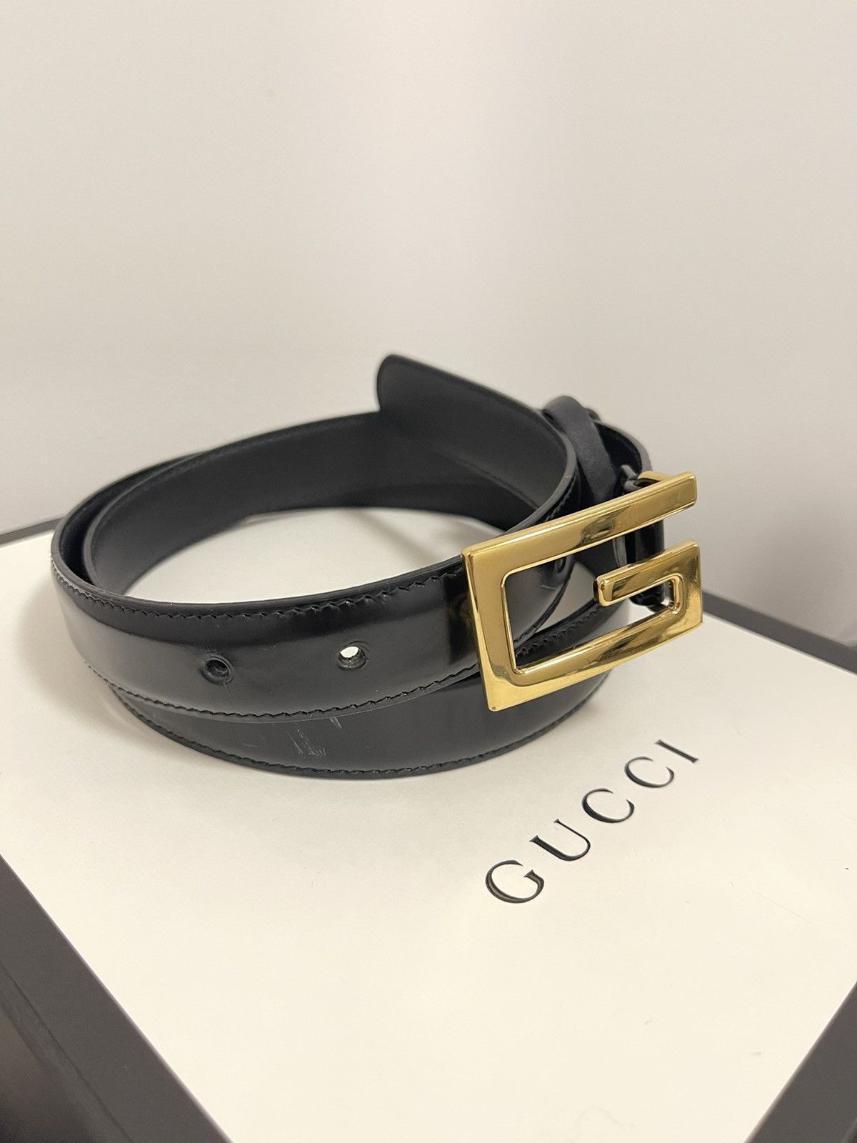 Gucci Gucci Square G Buckle Belt Size 30 - 2 Thumbnail