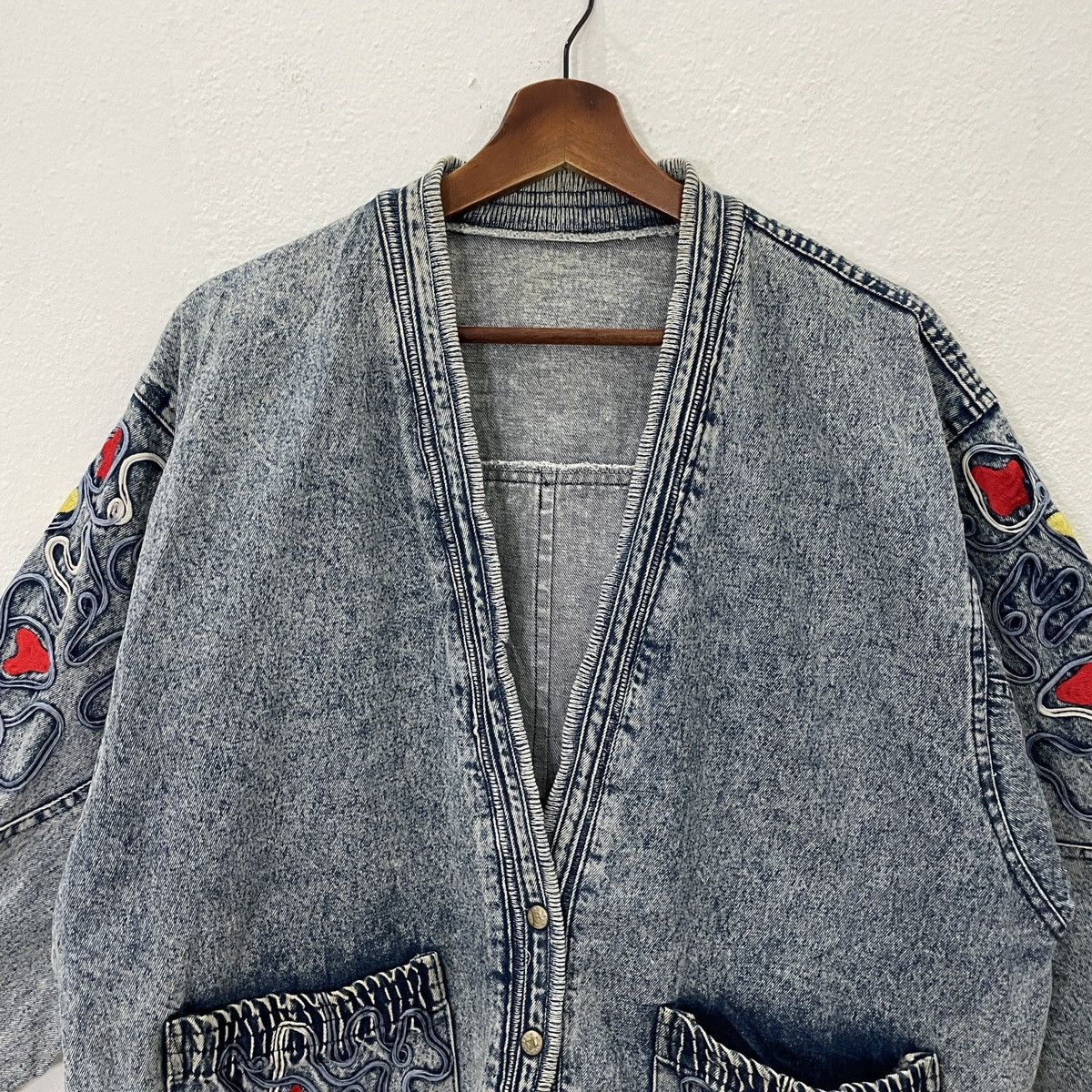 Japanese Brand Vintage Unbranded Denim Cardingan Jacket Size US L / EU 52-54 / 3 - 4 Thumbnail
