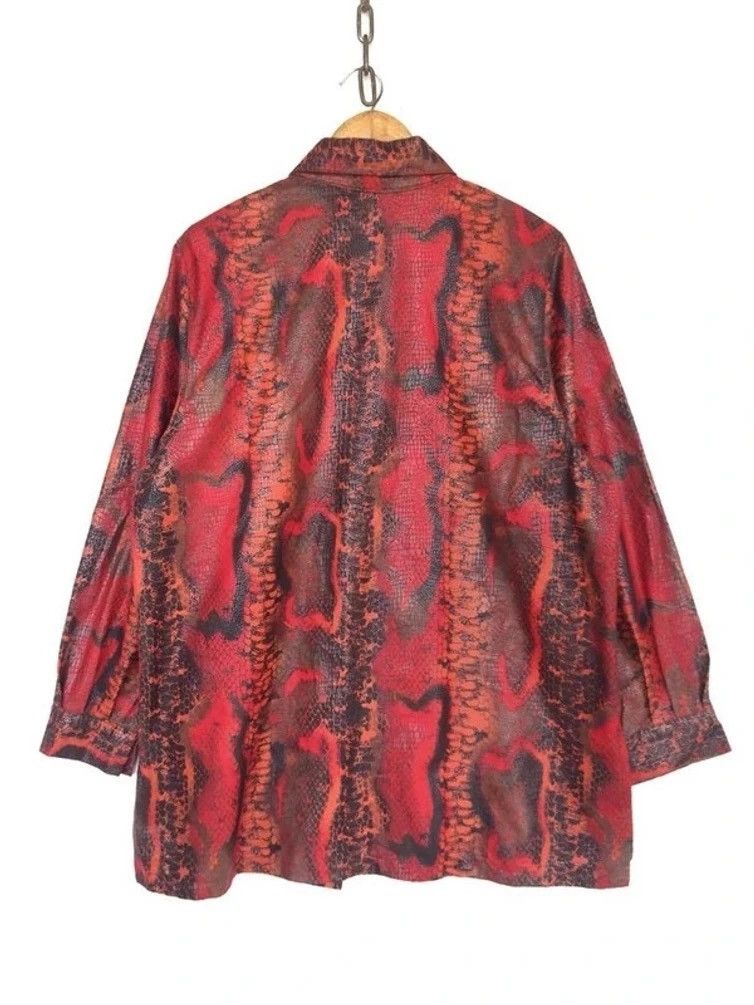 Vintage 💥Vintage Japanese Fashion Designer Snake Print Button Shirt Size US L / EU 52-54 / 3 - 2 Thumbnail
