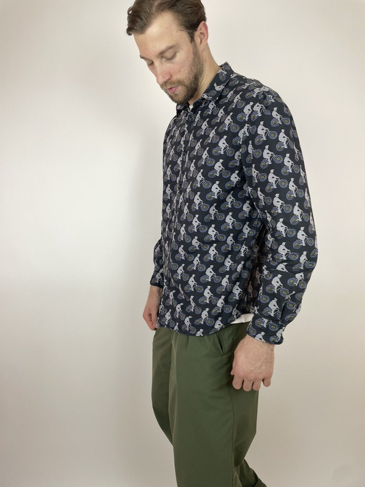 Desigual Desigual Mens Shirt long sleeve cycle print size XXL Size US XL / EU 56 / 4 - 4 Thumbnail
