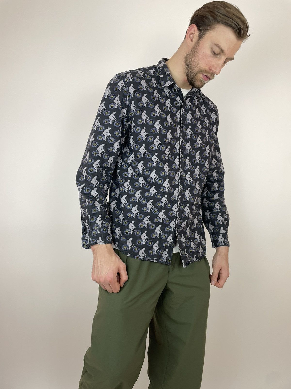 Desigual Desigual Mens Shirt long sleeve cycle print size XXL Size US XL / EU 56 / 4 - 3 Thumbnail