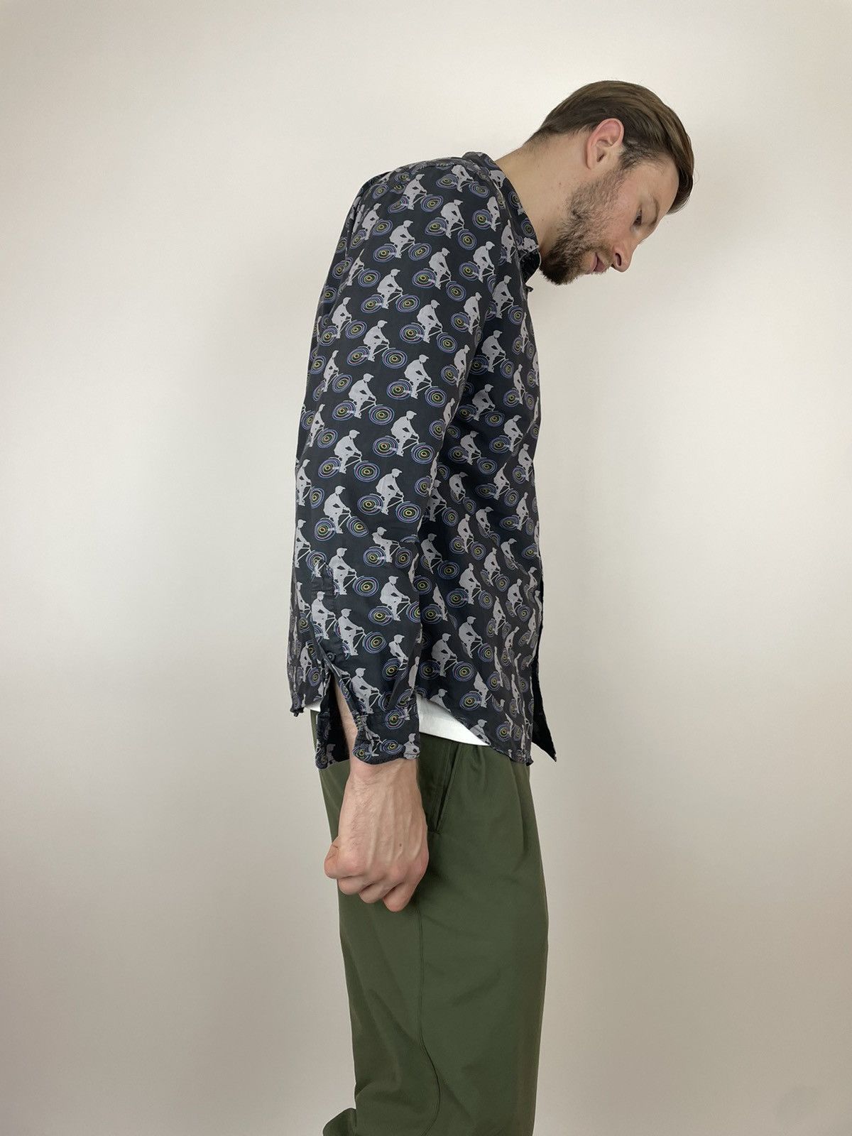 Desigual Desigual Mens Shirt long sleeve cycle print size XXL Size US XL / EU 56 / 4 - 5 Thumbnail