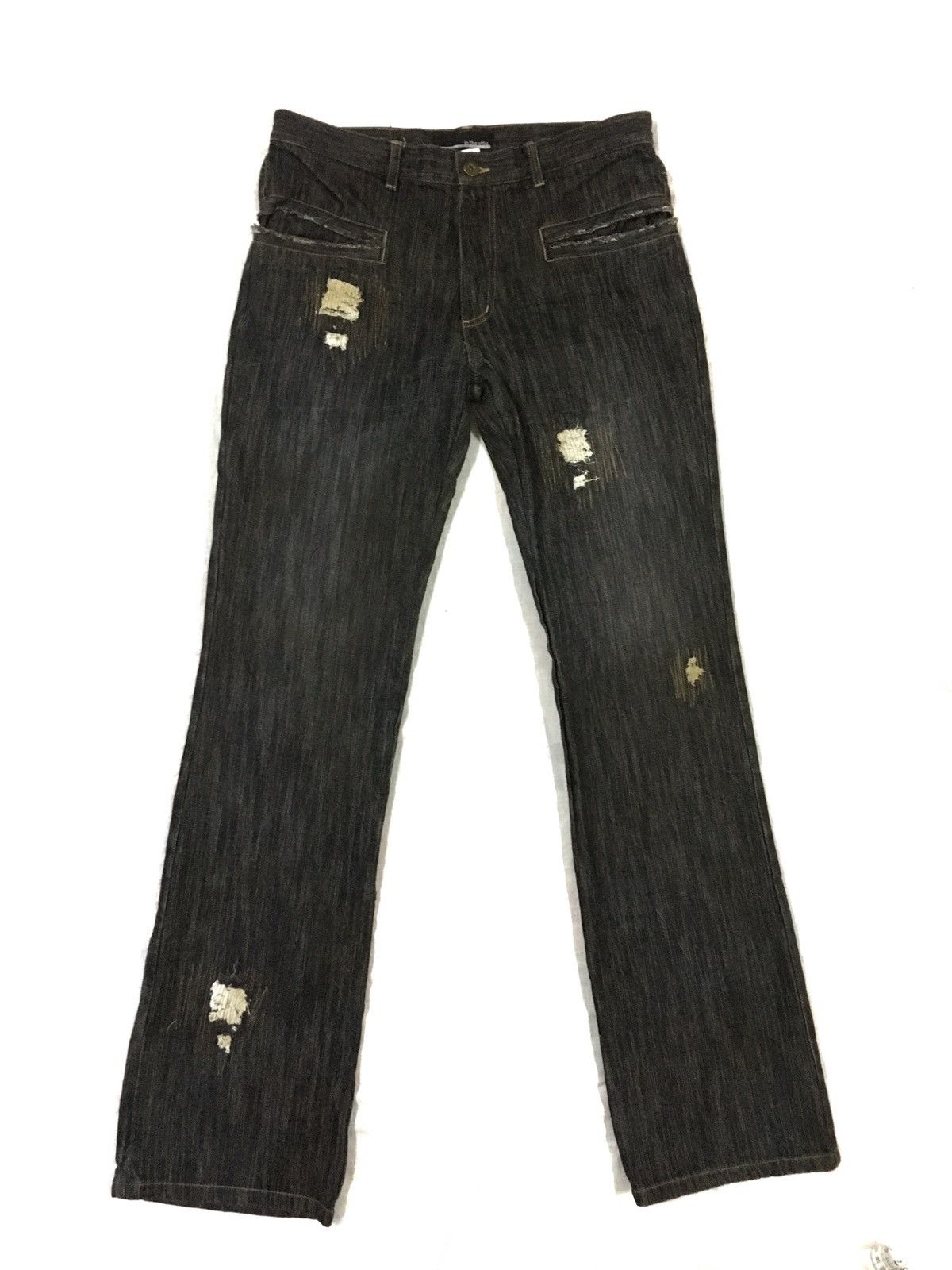 FINALDROP❗️IN THE ATTIC DISTRESSED JEANS ZIGZAG DESIGN🔥