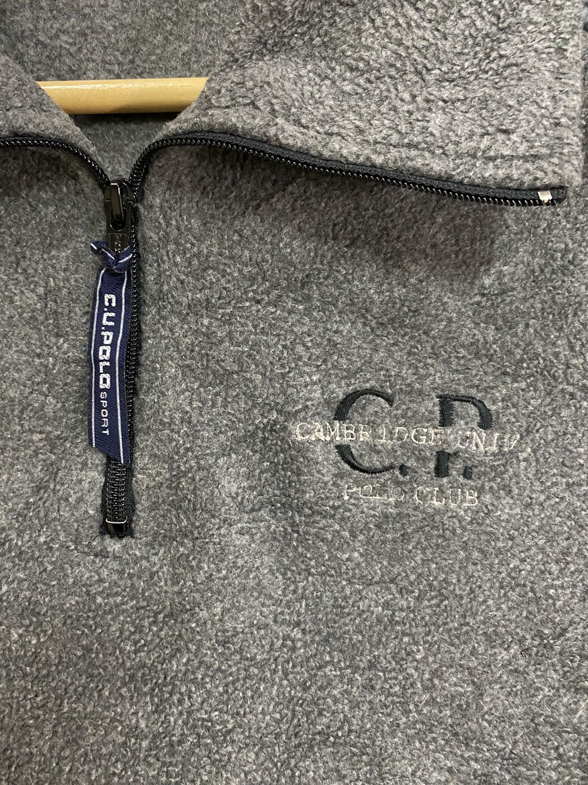 Japanese Brand × Vintage Vintage Cambridge Polo Club Sport Fleece Sweatshirt Zip Up Size US L / EU 52-54 / 3 - 3 Thumbnail