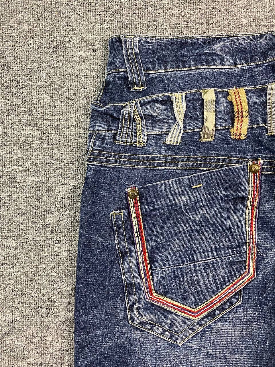 If Six Was Nine × Japanese Brand × Le Grande Bleu (L.G.B.) Vintage Double Waist Distressed Jeans faded wash Size US 35 - 7 Thumbnail