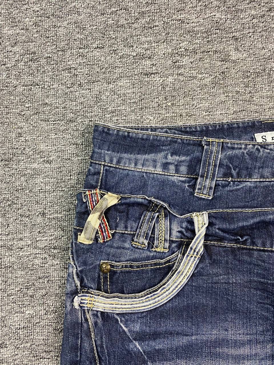 If Six Was Nine × Japanese Brand × Le Grande Bleu (L.G.B.) Vintage Double Waist Distressed Jeans faded wash Size US 35 - 6 Thumbnail