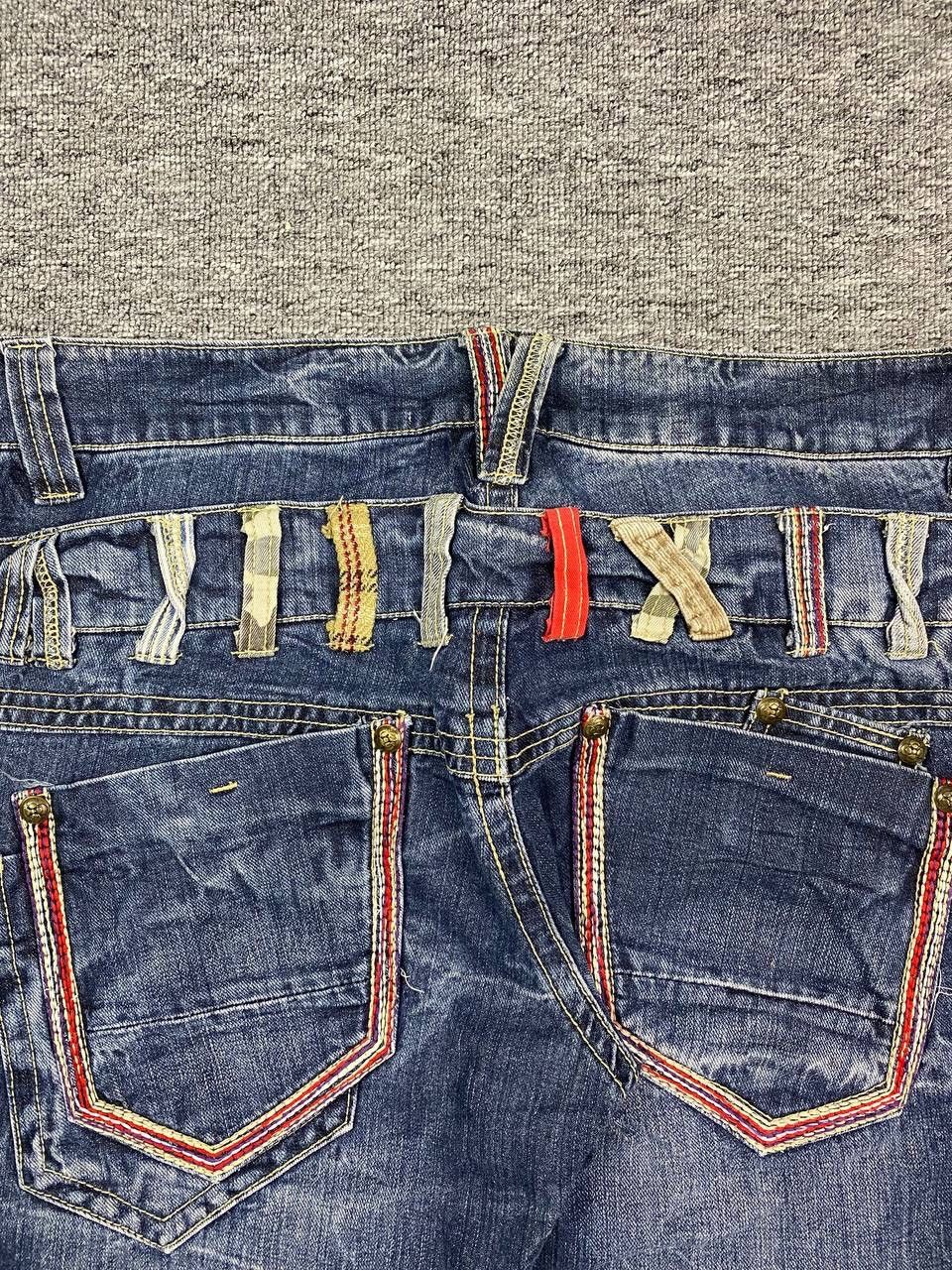 If Six Was Nine × Japanese Brand × Le Grande Bleu (L.G.B.) Vintage Double Waist Distressed Jeans faded wash Size US 35 - 5 Thumbnail