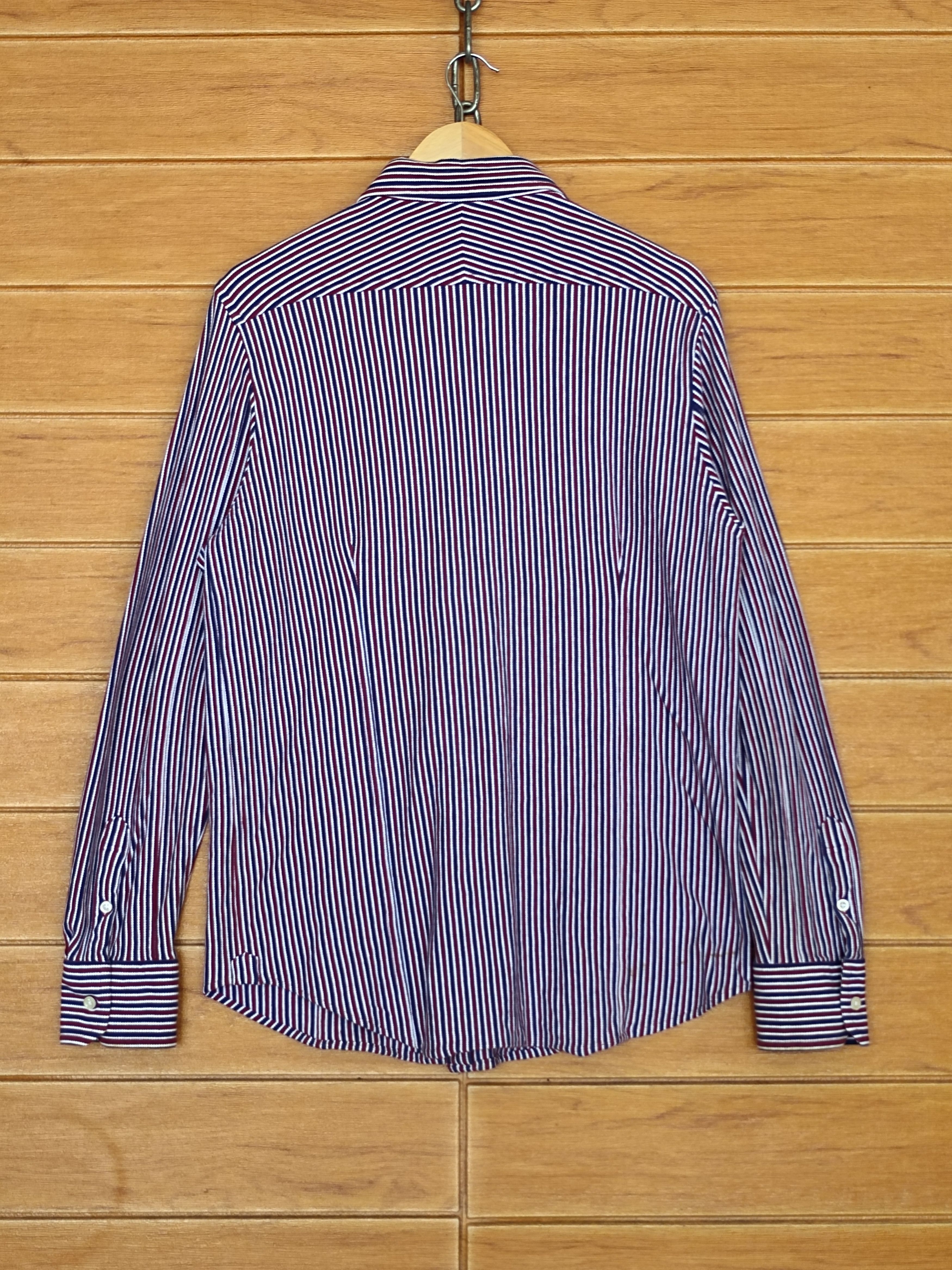 ABAHOUSE Vintage Abahouse 'Designworks' Striped Slim Fit Denim Shirt Size US M / EU 48-50 / 2 - 7 Thumbnail