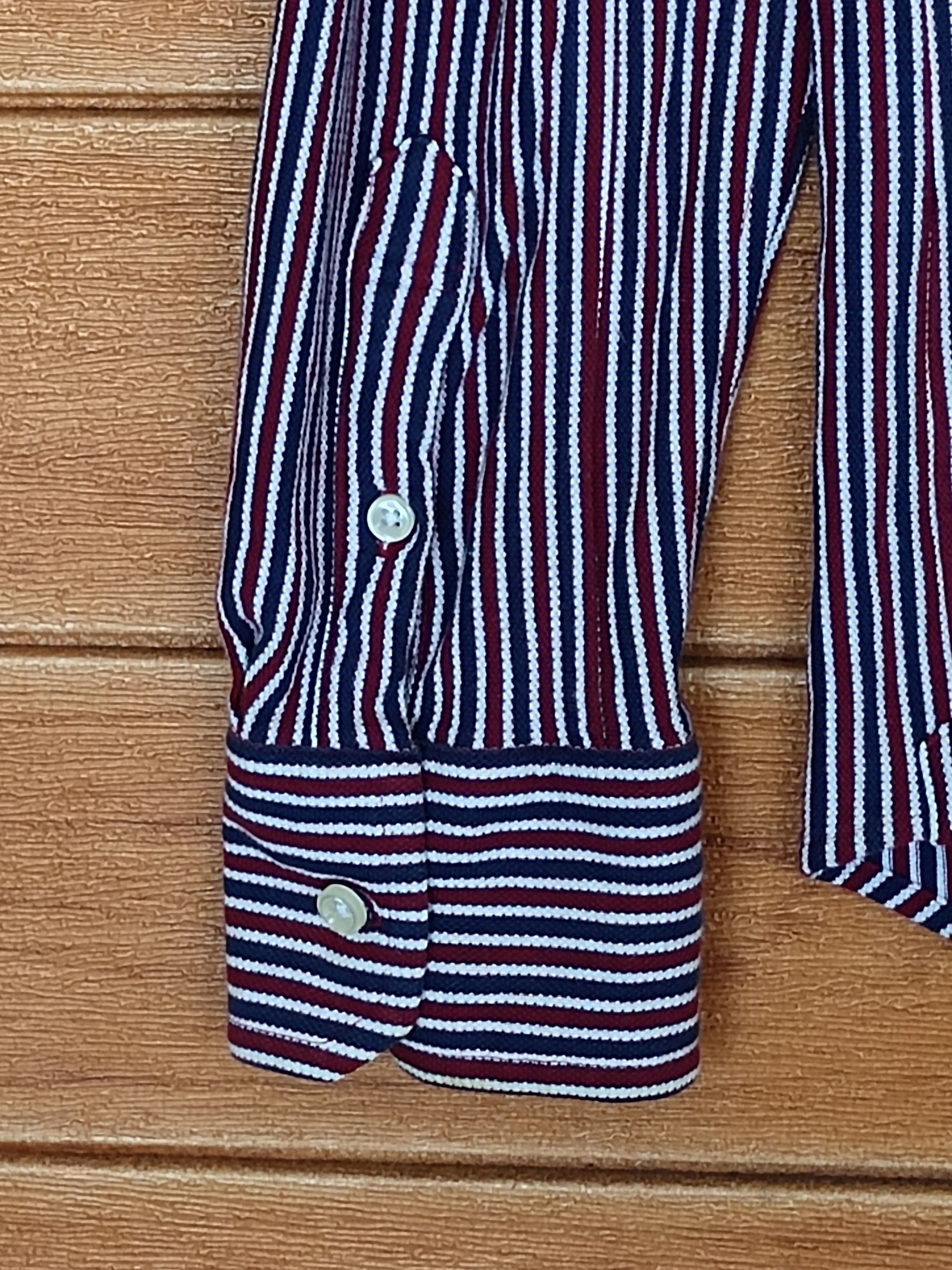 ABAHOUSE Vintage Abahouse 'Designworks' Striped Slim Fit Denim Shirt Size US M / EU 48-50 / 2 - 9 Thumbnail